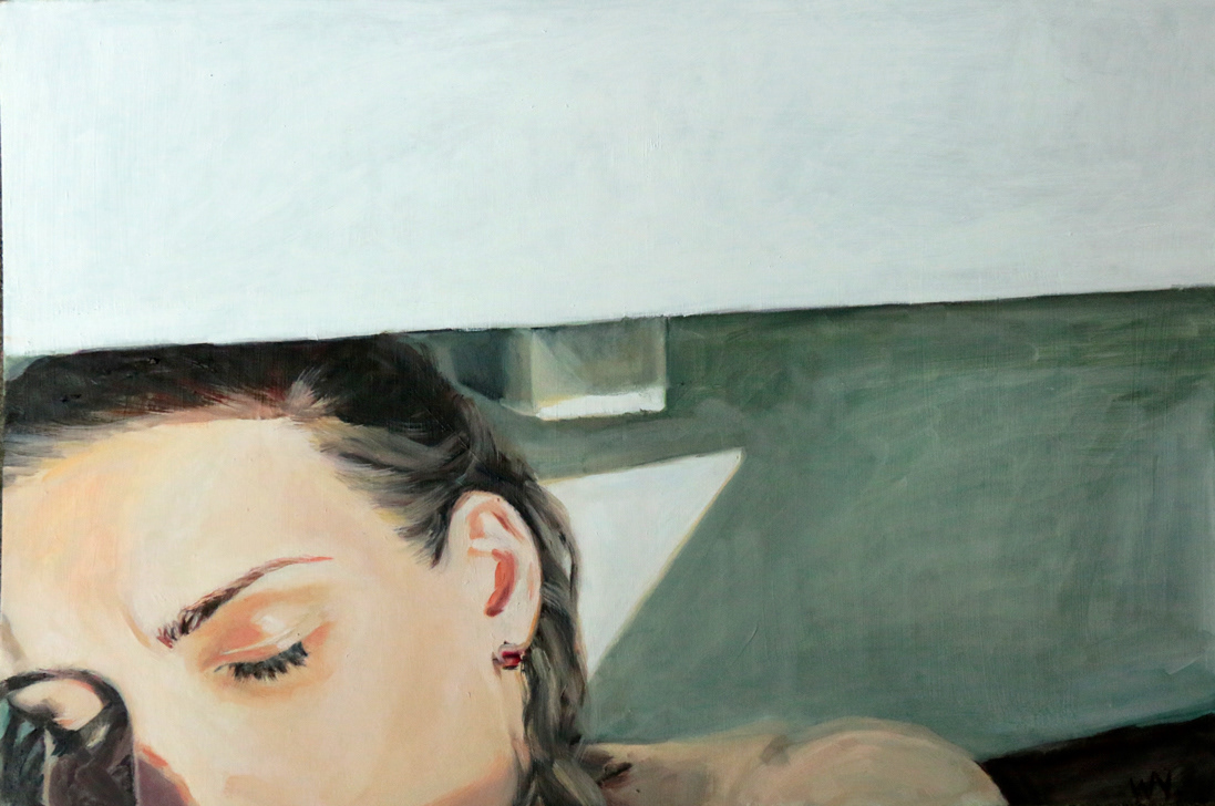 oil on cardboard