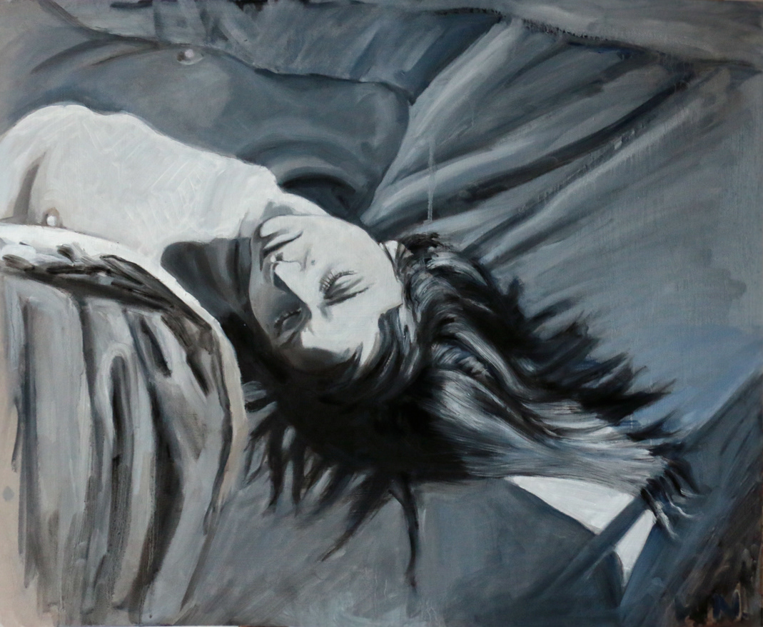 oil on cardboard