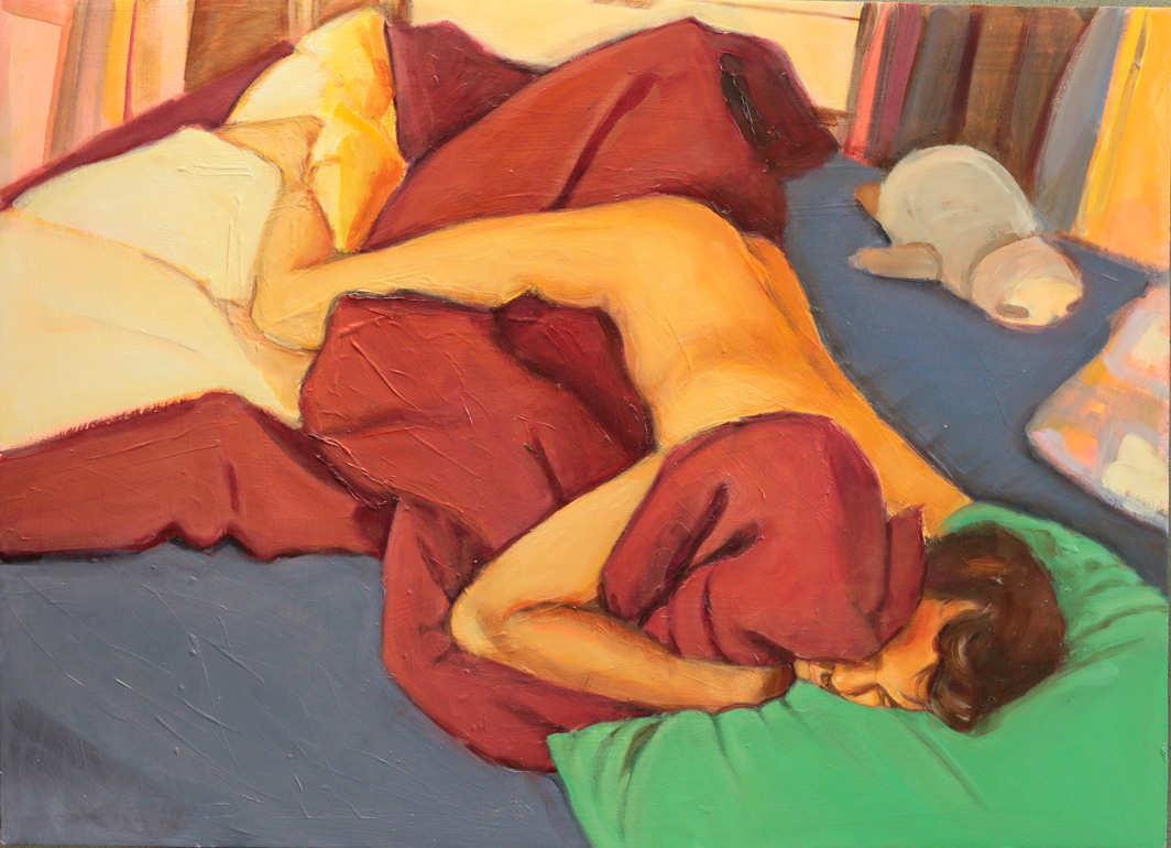 oil on cardboard