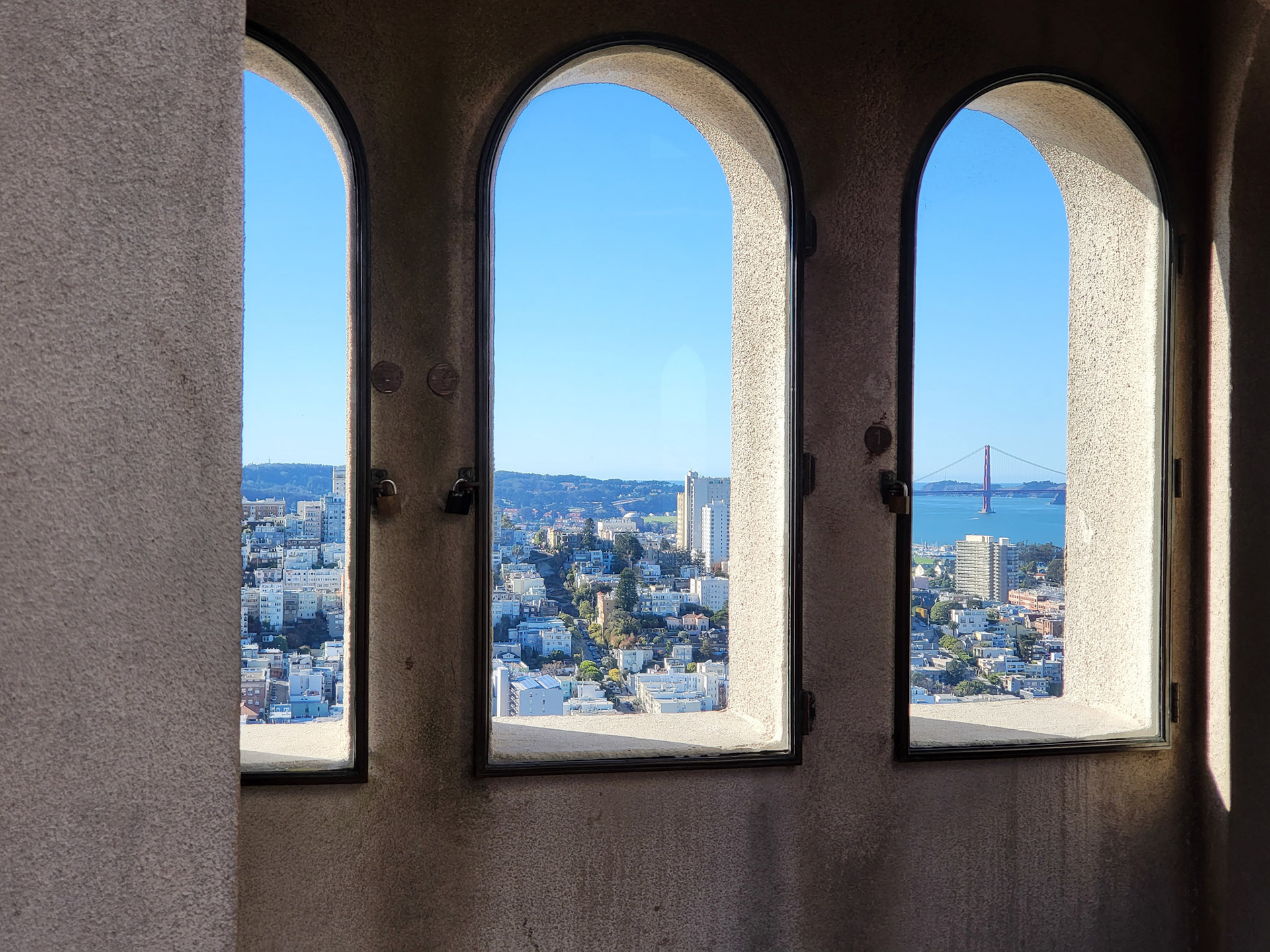 Windows in Coit Tower
