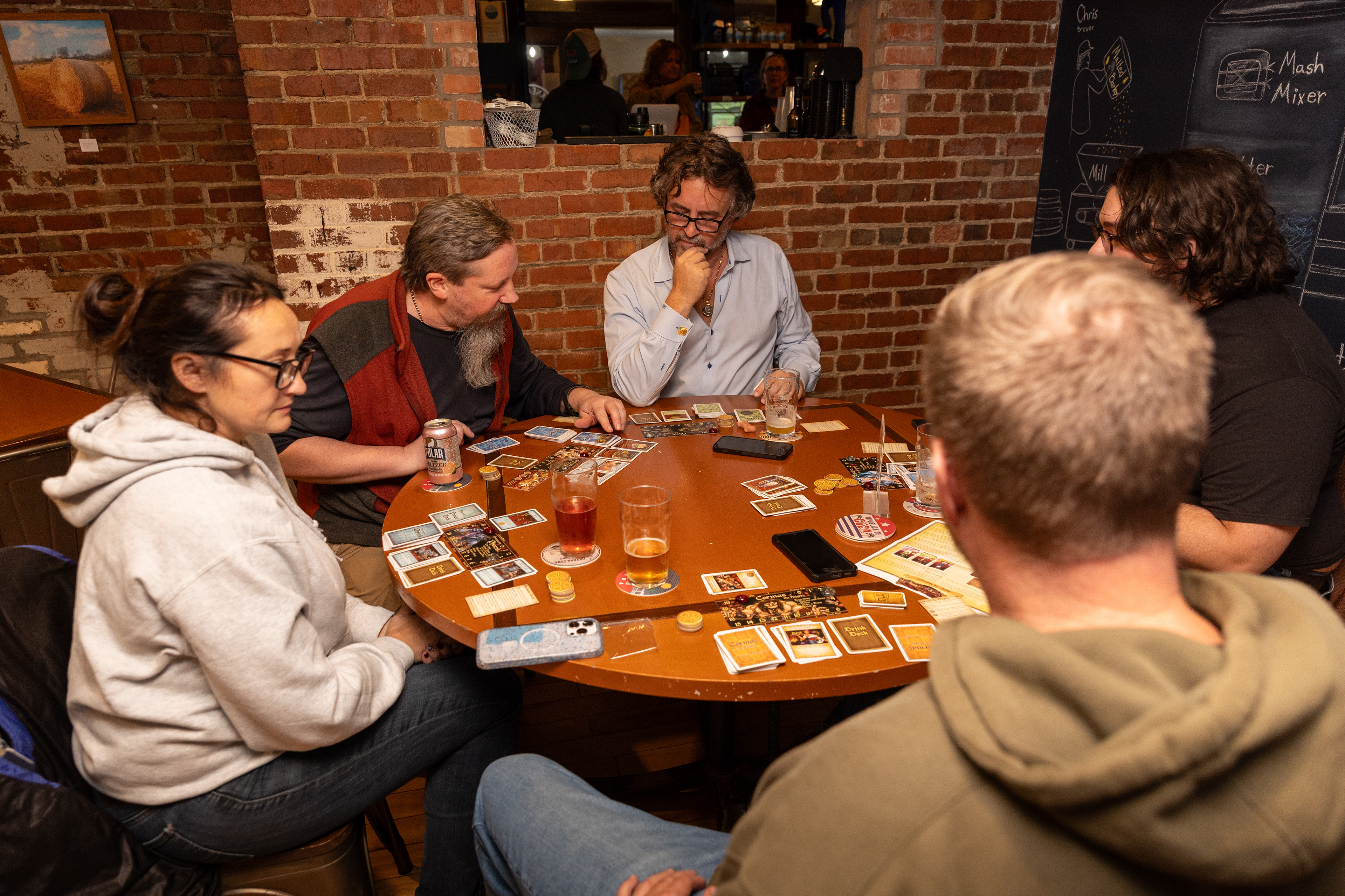 Skaneateles residents gather at the brewery to escape the bustle of Main Street and local tourism. For local regulars, the historic mill offers privacy, positive vibes, and a sense of community built by the owners and staff. “Sometimes it’s nice to not be in the middle of town. If you want to go out with your friends you don’t always want to be heard by everyone,” says one Skaneattles school teacher visiting the brewery. 