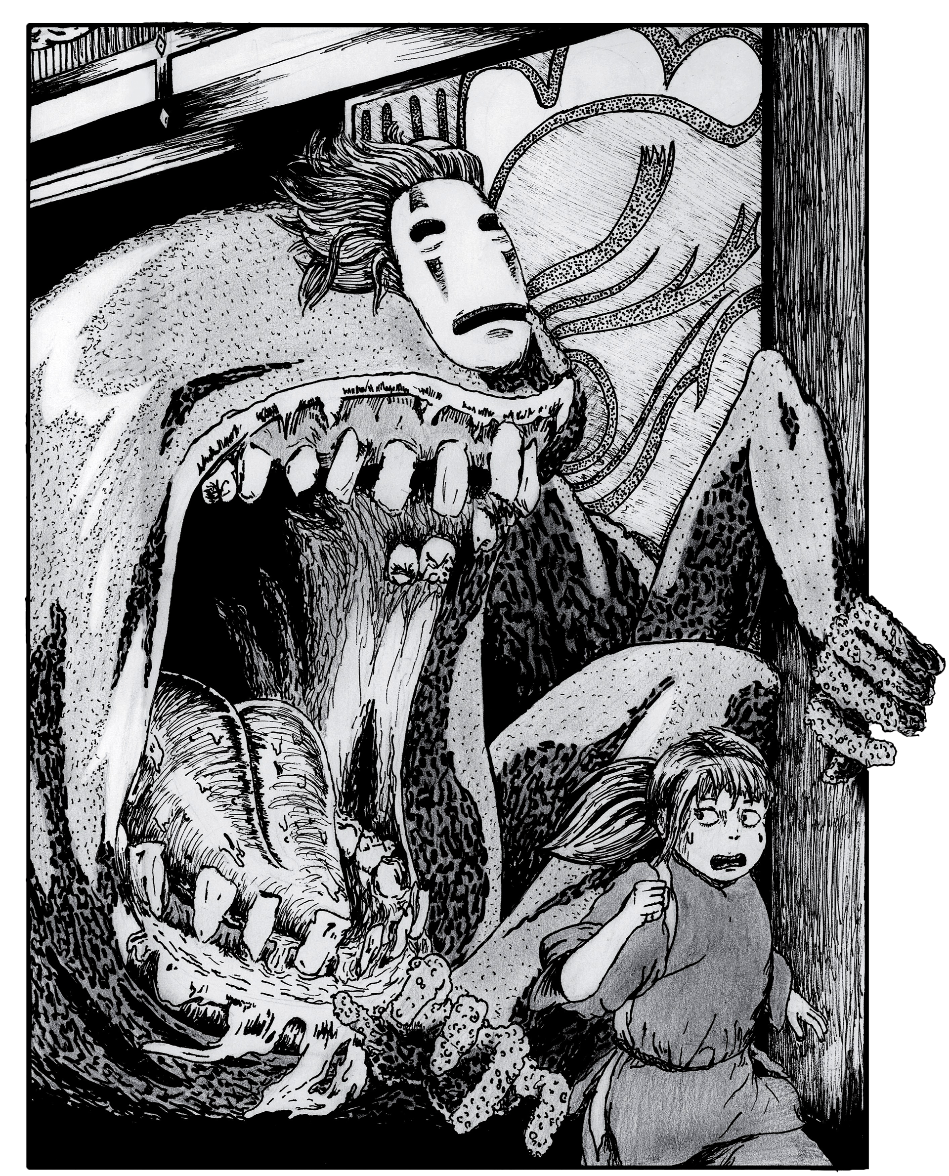 Spirited Away Pen/Ink