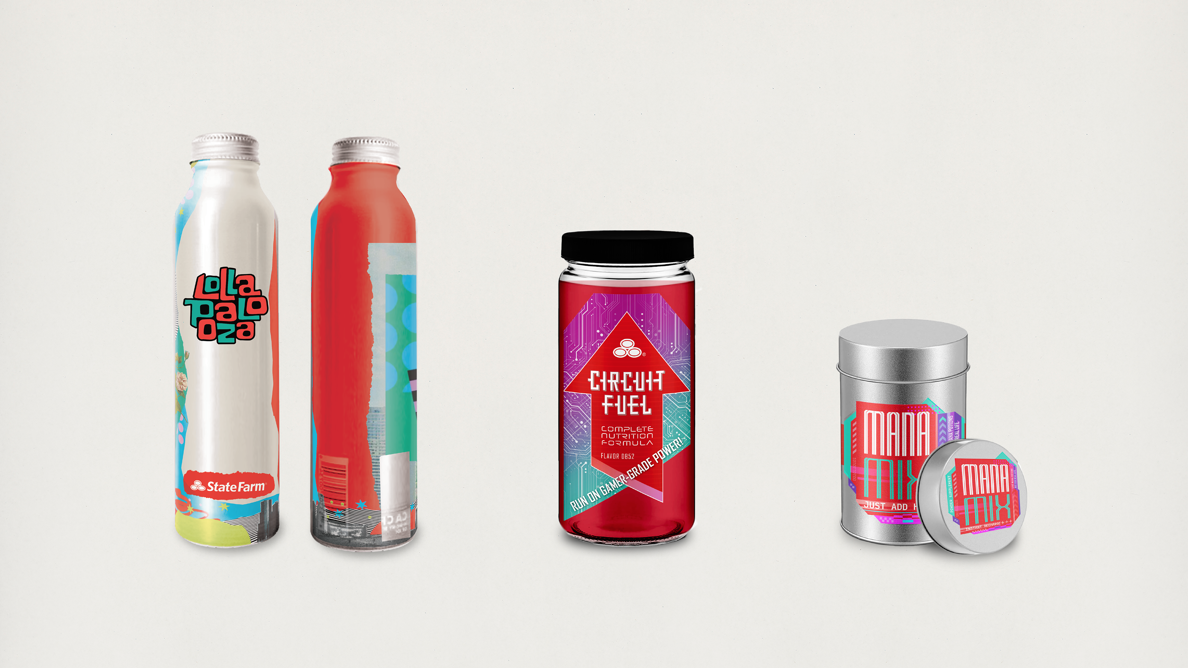 State Farm Branded Packaging for Lolapalooza and Gamerhood's TwitchCon Booth