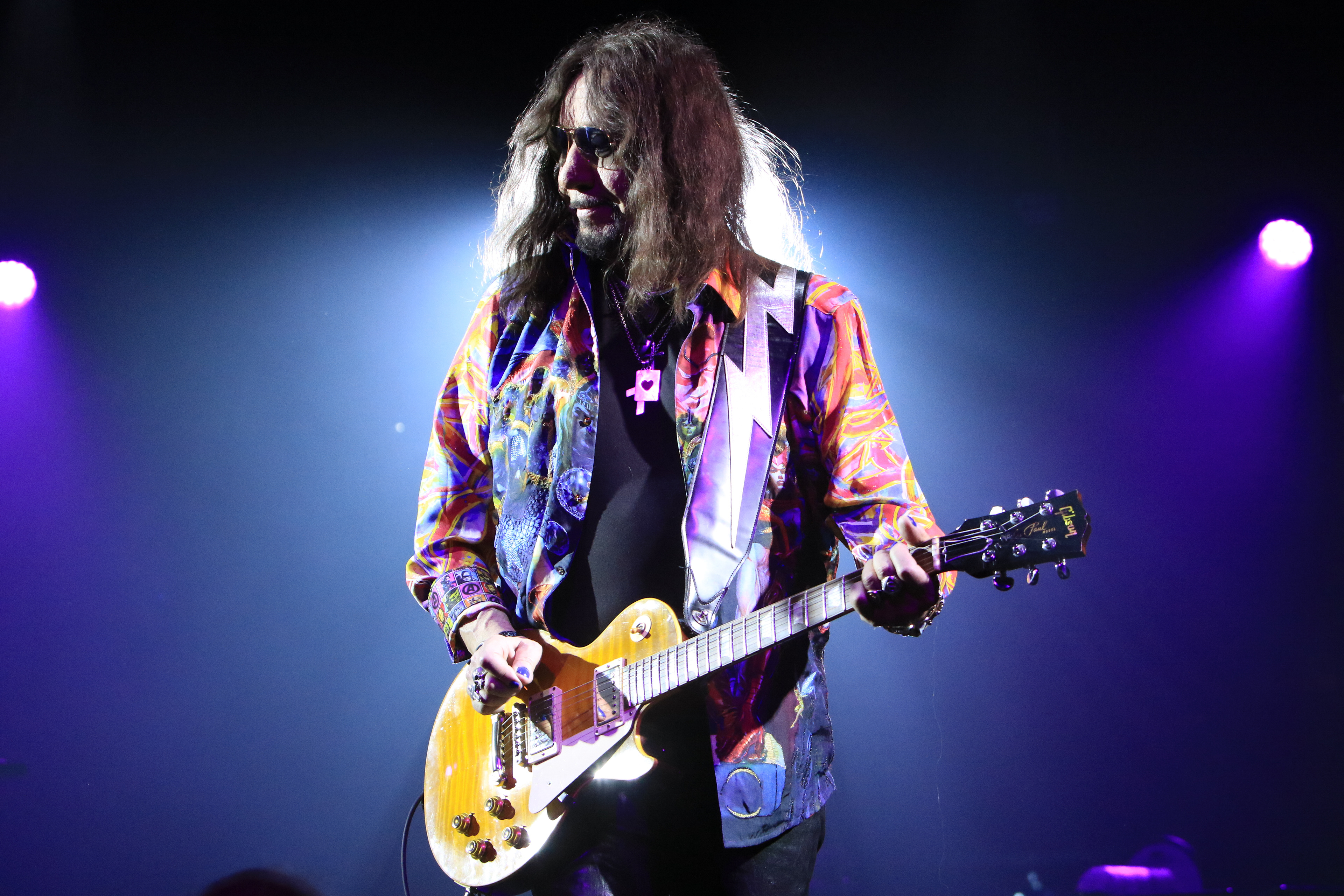KISS co-founder Ace Frehley performs at Alice Cooper's Christmas Pudding Fundraiser on Dec. 4, 2021 at Celebrity Theatre in Phoenix.