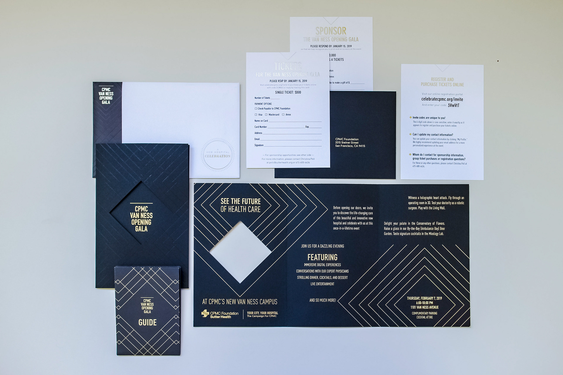 Full collateral suite for CMPC Van Ness Gala
