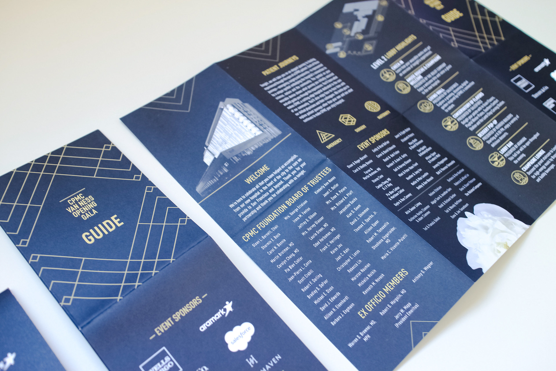 verso of 8 panel event pocket map
