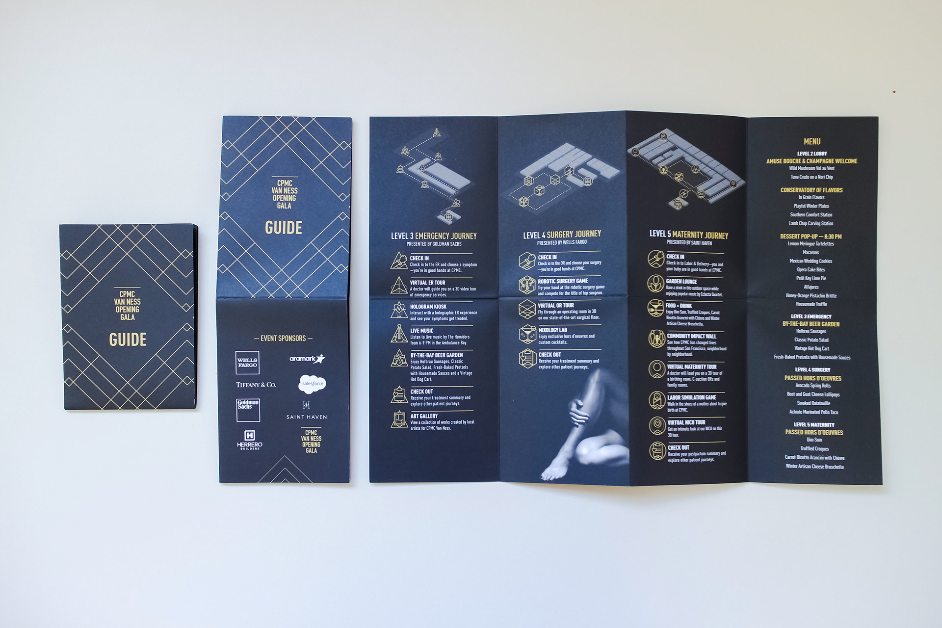 Unfold of 8panel event pocket map