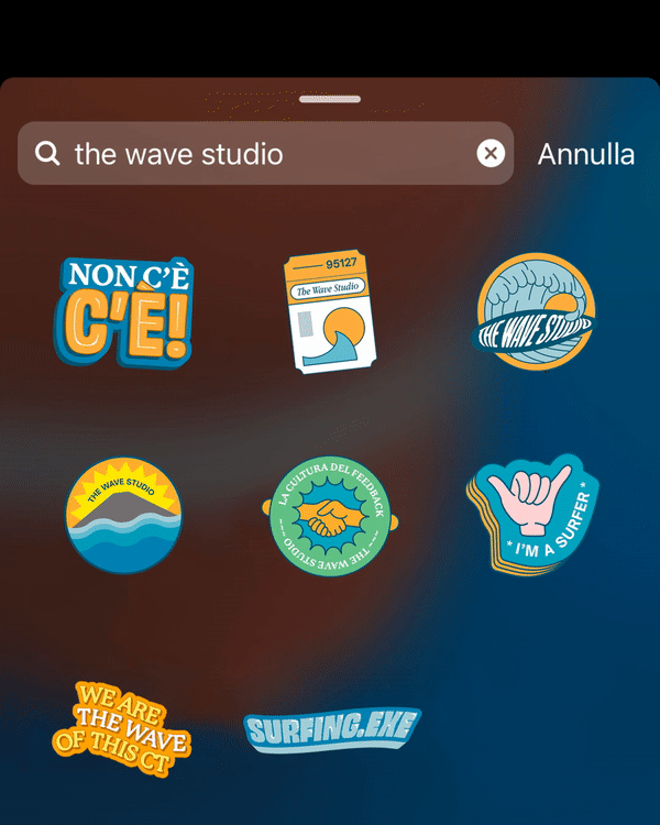 The Wave | Stickers animation