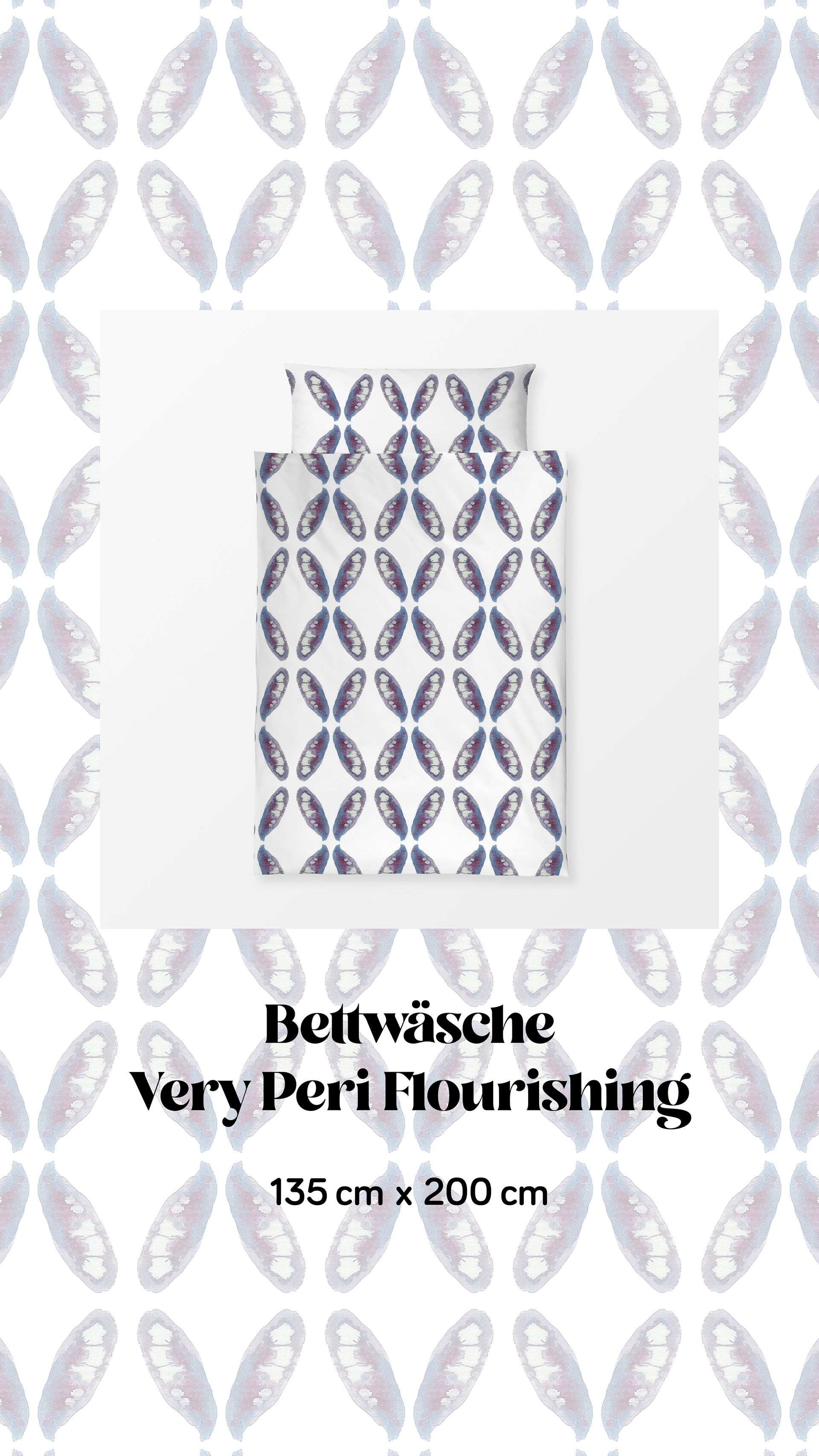 Bettwäsche Very Peri Flourishing