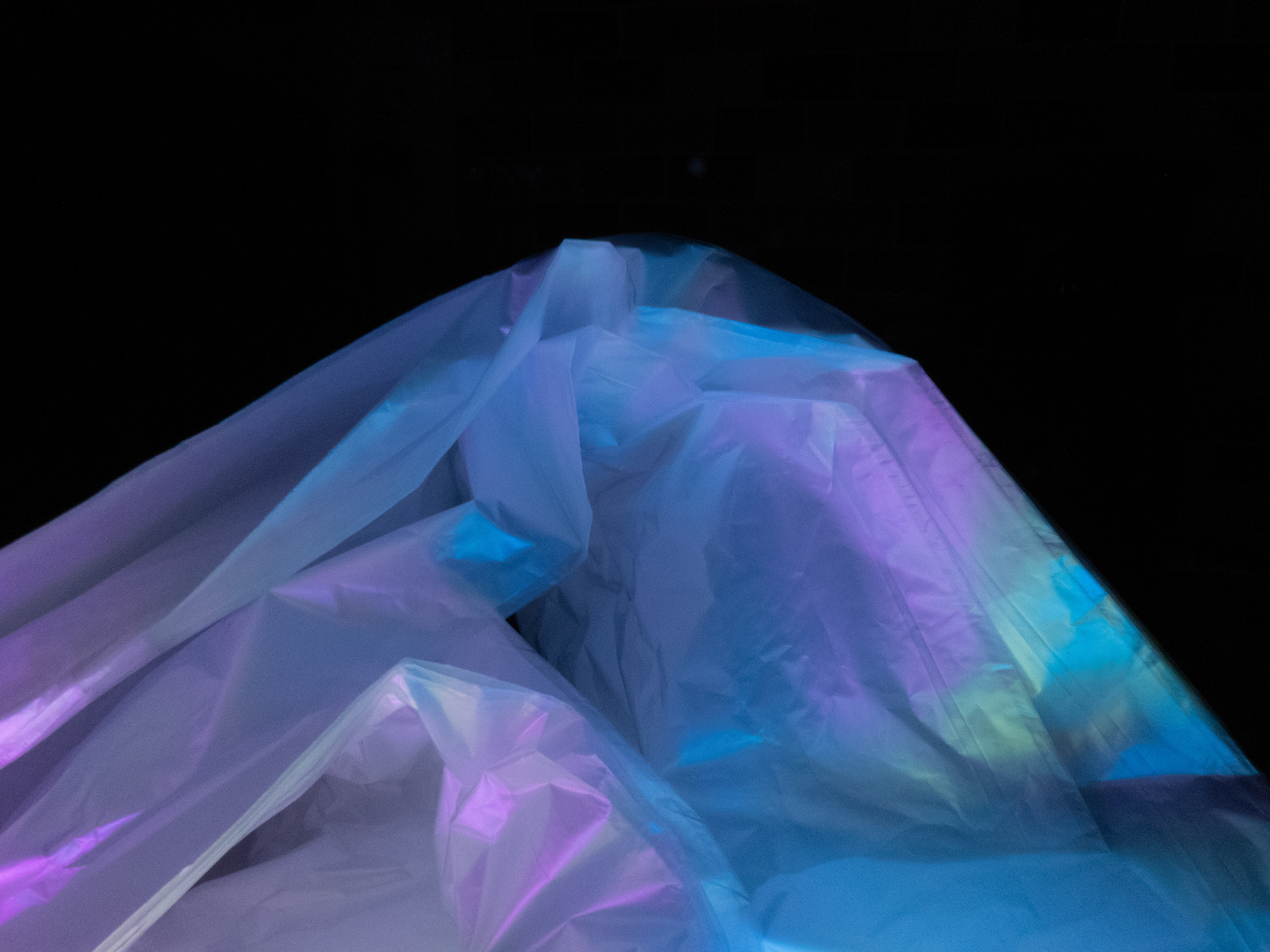Up close shot of trash bag pt 3