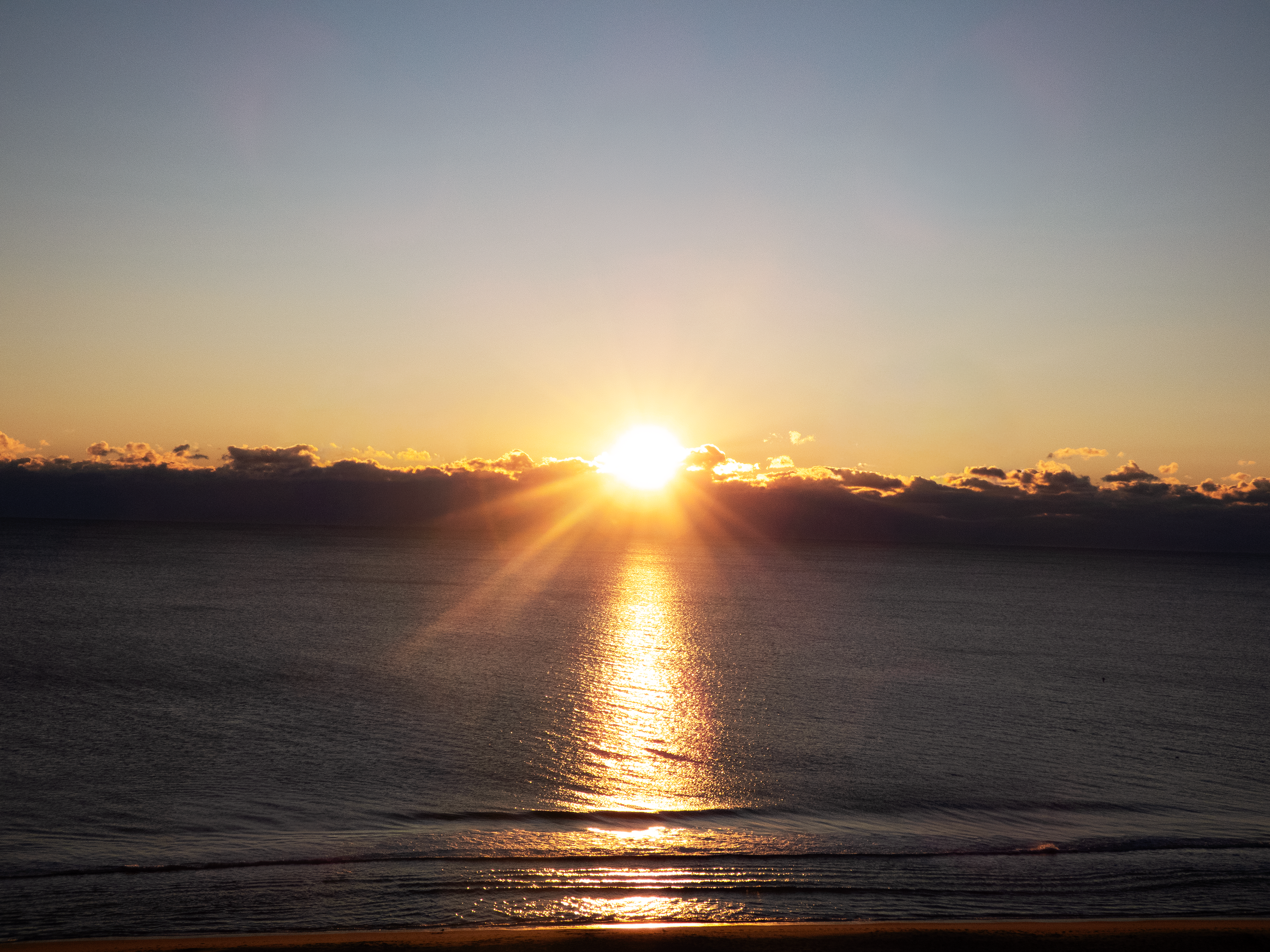 Sunrise on the beach 