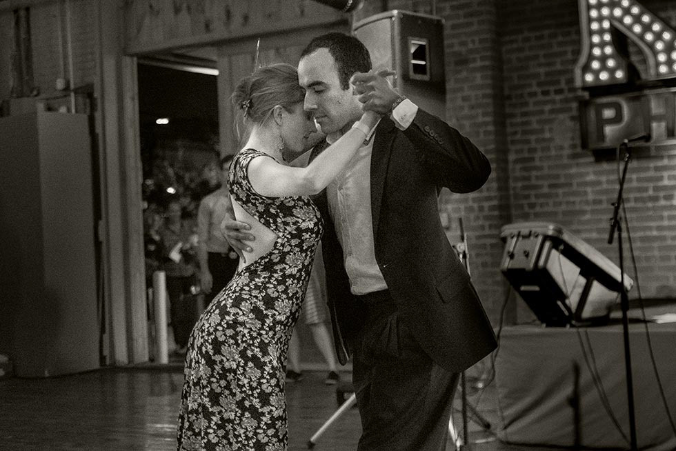 Micaela Barrett and Alberto Cordero of the Cleveland Tango School at Ingenuity Fest Bal Ingenieux 