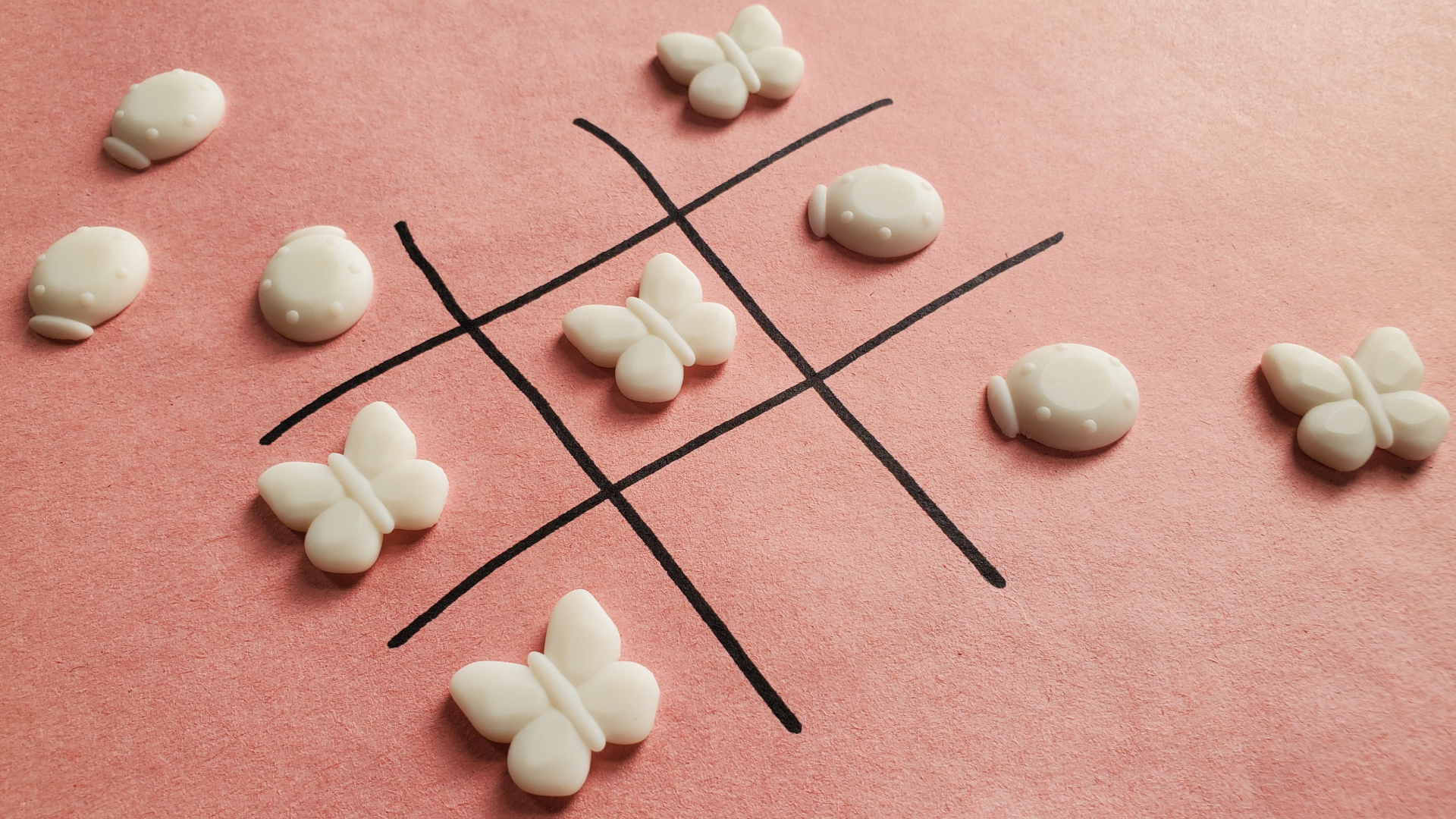 3D printed tic tac toe pieces. Due to available resources I was not able to print the box itself.