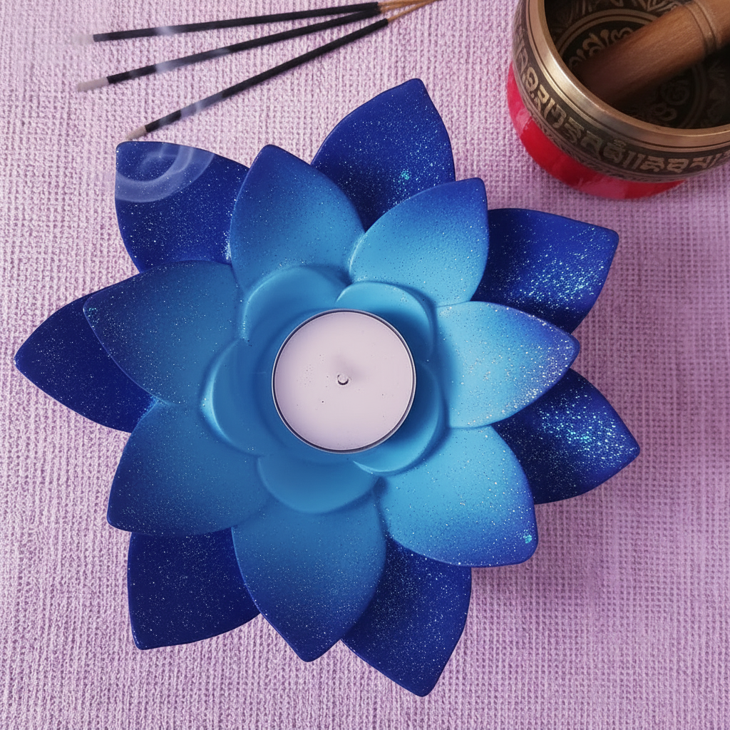 Il Fiore di Loto blu rappresenta la conoscenza divina e il risveglio della coscienza superiore. È il simbolo della mente illuminata, dell’intuizione che guida e della verità che nasce dal silenzio