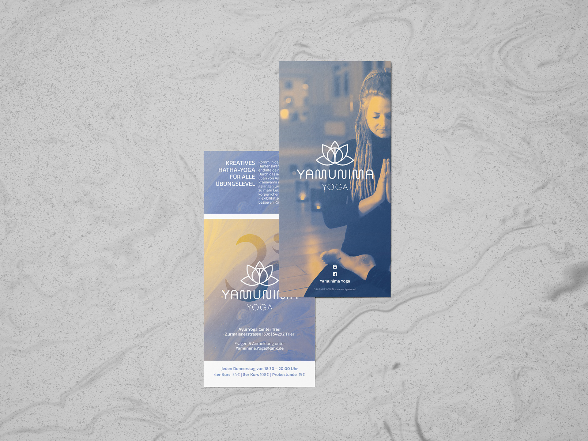 Flyer Design für Yogakurse