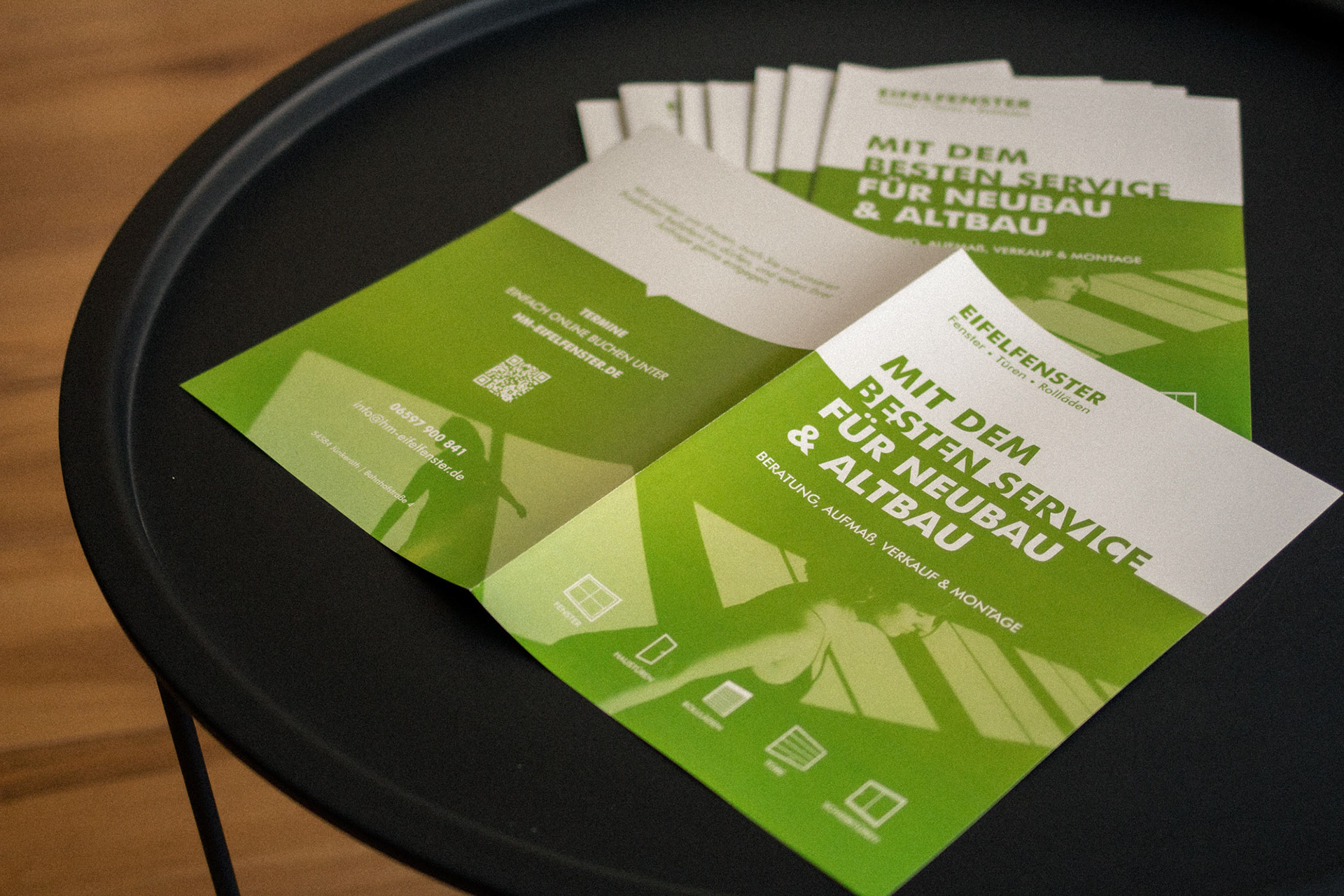 Broschüren Design für einen Handwerksbetrieb