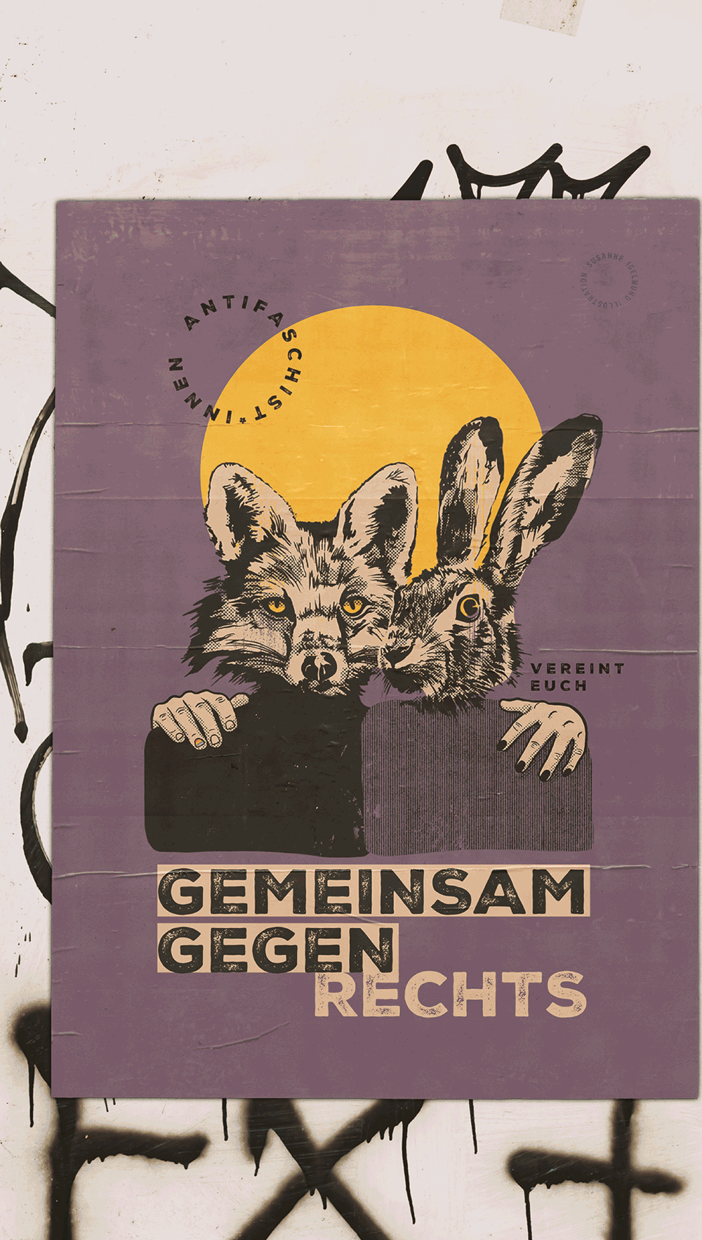 Plakat für eine vielfältige demokratische Gesellschaft