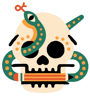 Erikas Chesonis Skull & Snake Logo