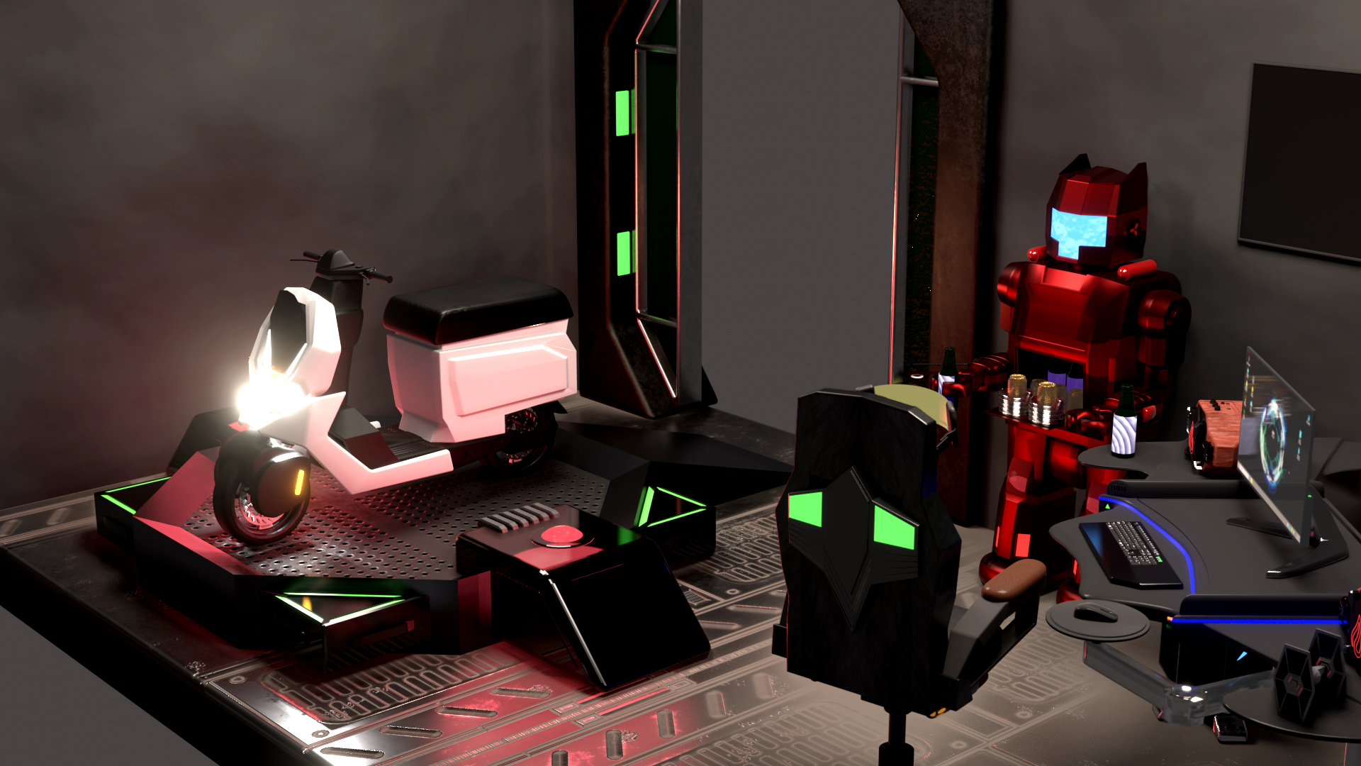 Blender 3D Gaming Hideout by Sparkster