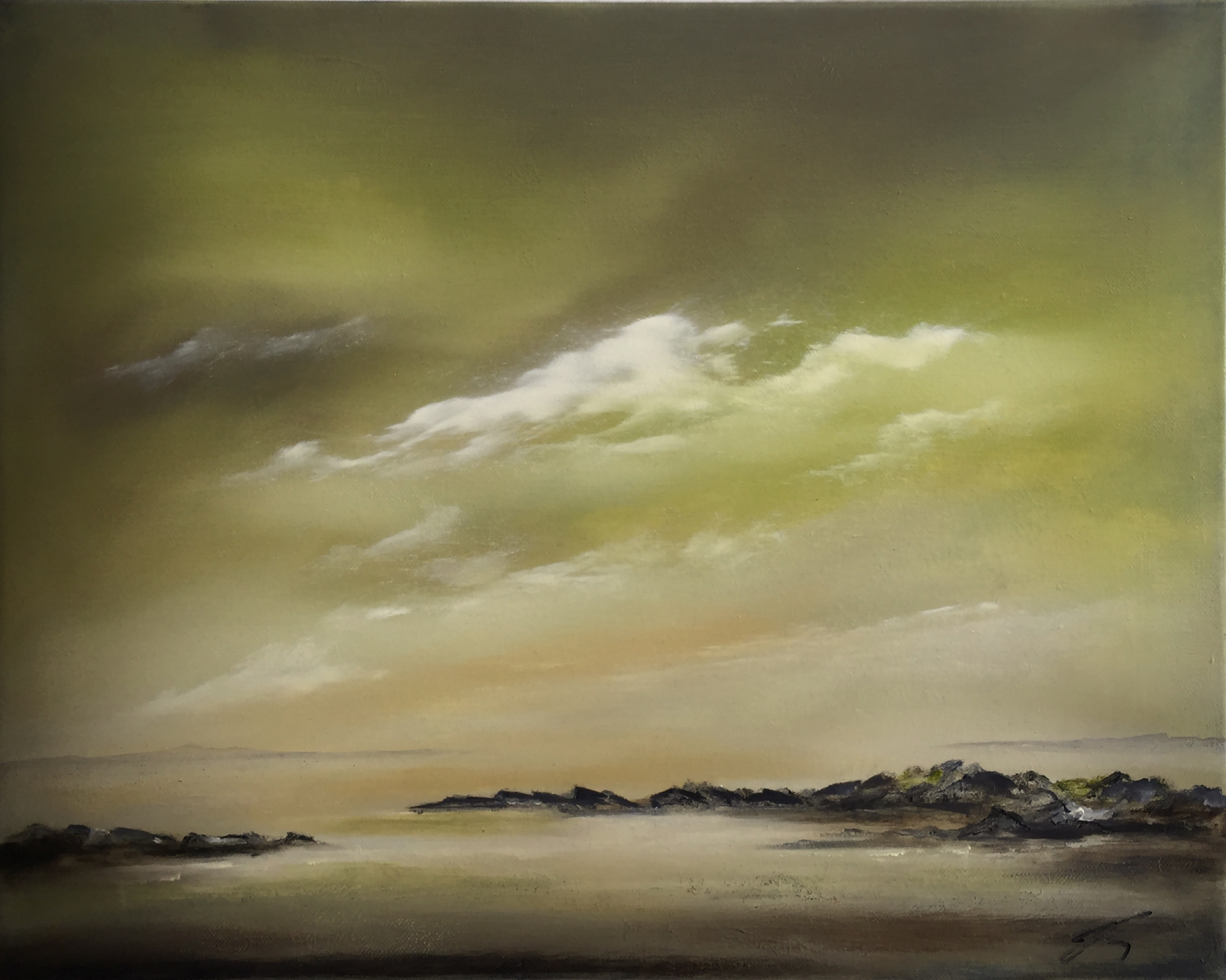West Cork Dusk. Original oil painting by James Rooney. 50x40cm