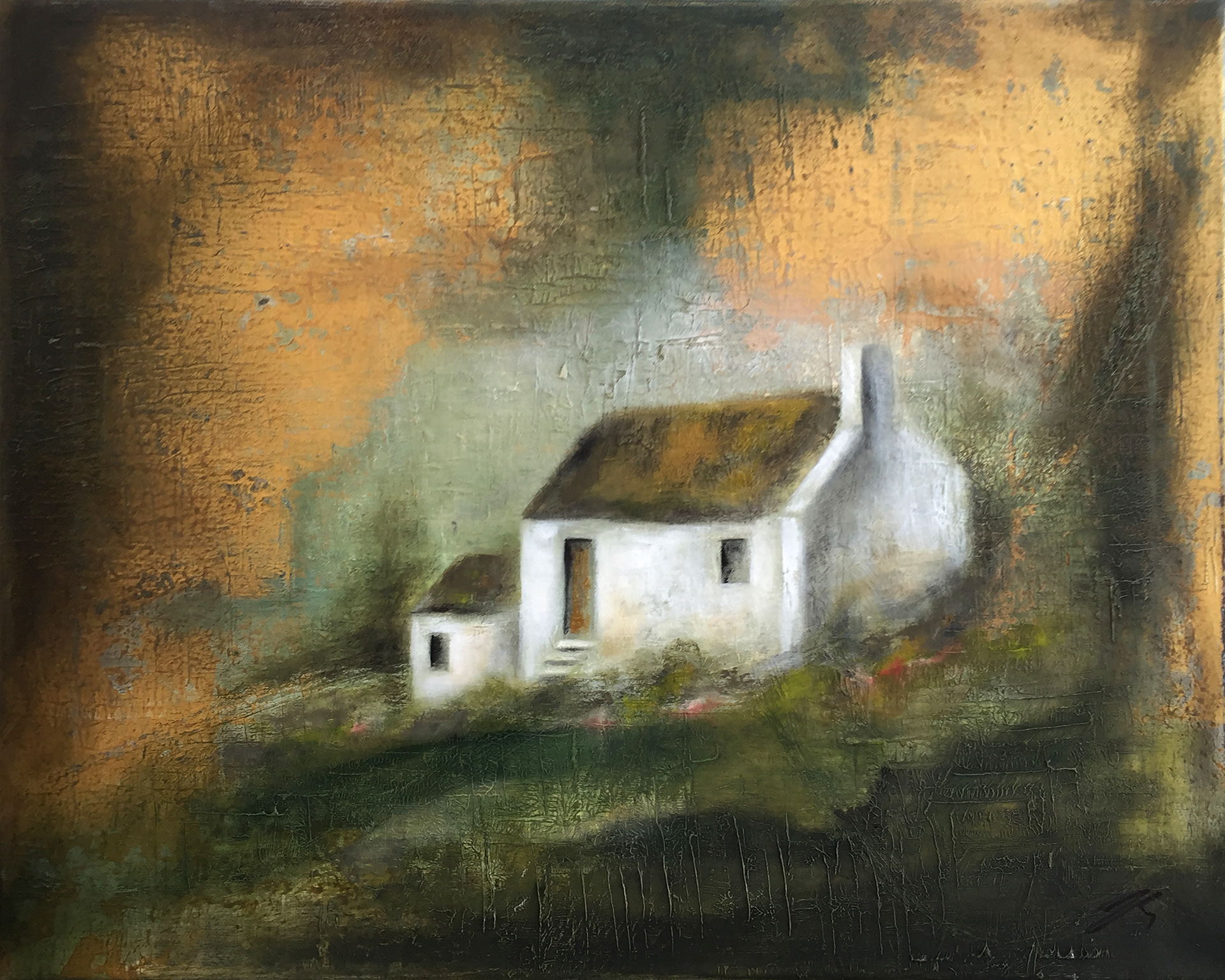 Isolated Cottage. Original oil painting by James Rooney. 50x40cm