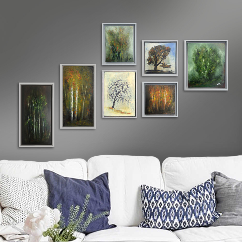 Original tree paintings by James Rooney