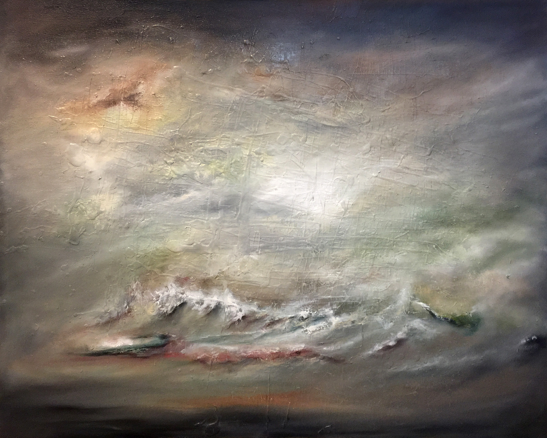 Dark Ocean. Original oil painting by James Rooney. 100x80cm