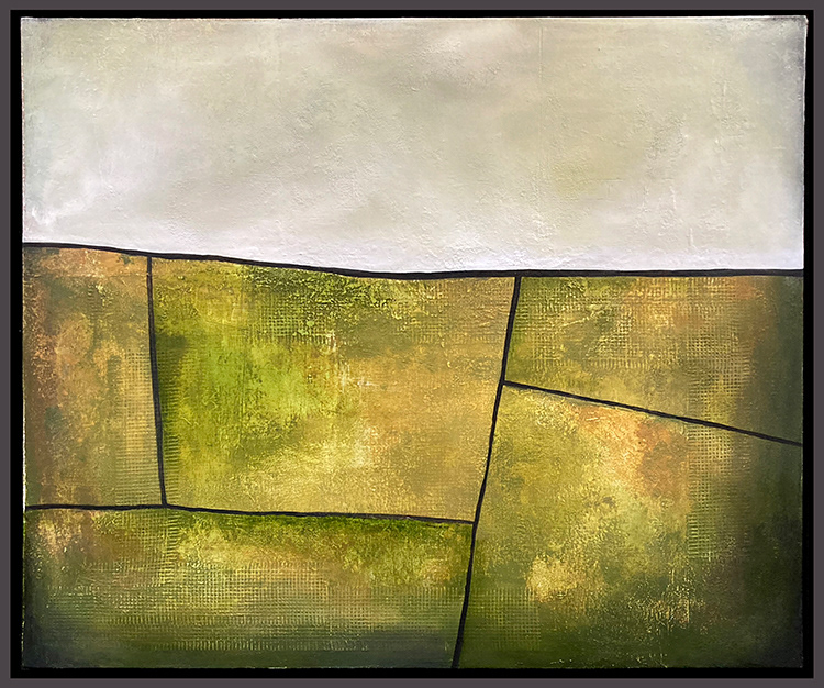 abstract painting - pastoral forms by james rooney