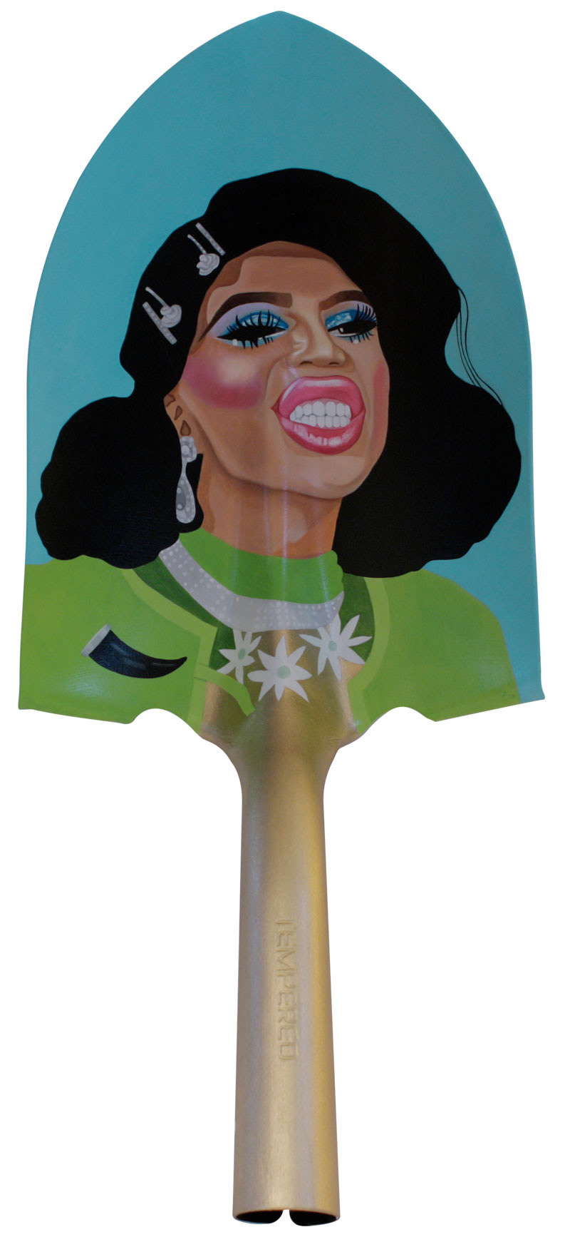 Naomi Smalls - NOT | oil on shovel | 2020