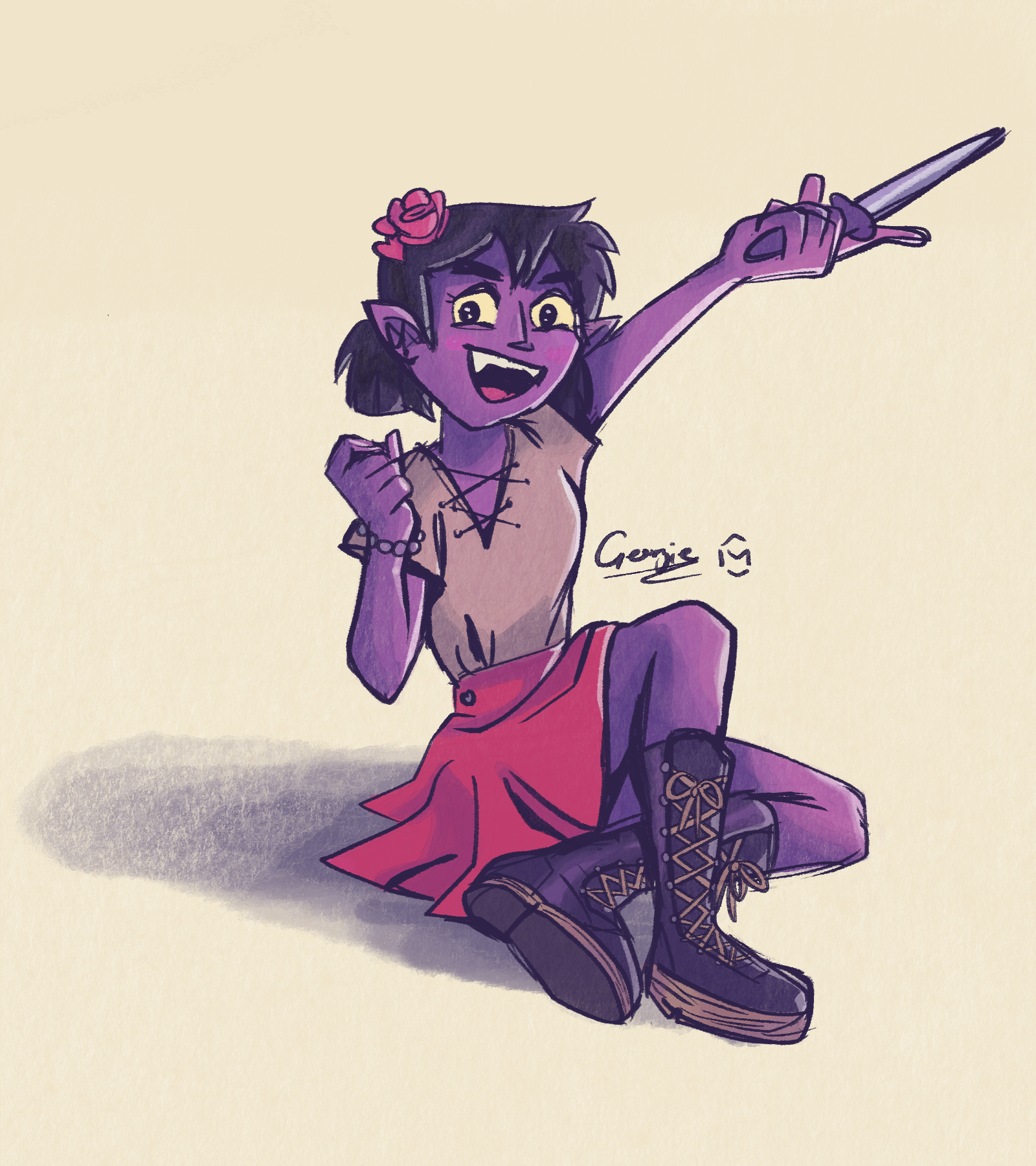 2019: Vicky by @jesterpunk_ on Instagram. Response to a redraw challenge