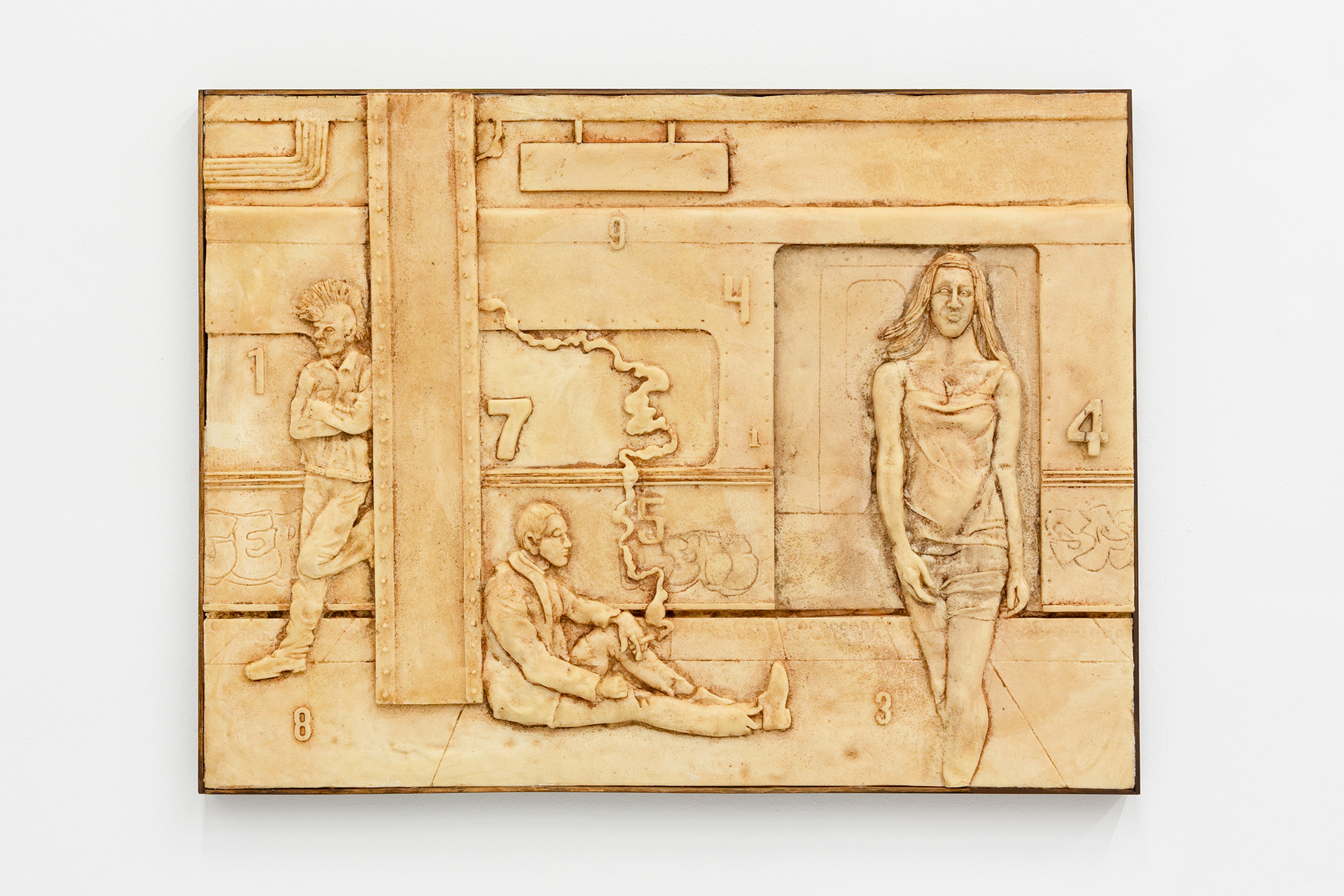 Connor Crawford, Life in the big city, acrylic on casted foam