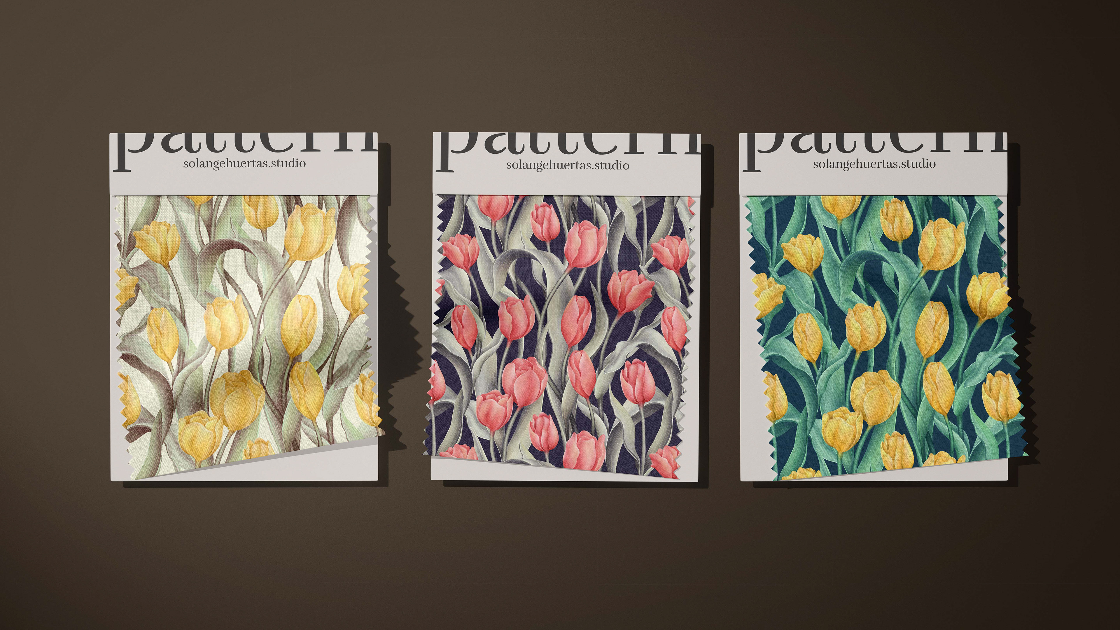 Muestrario de estampado floral para textil