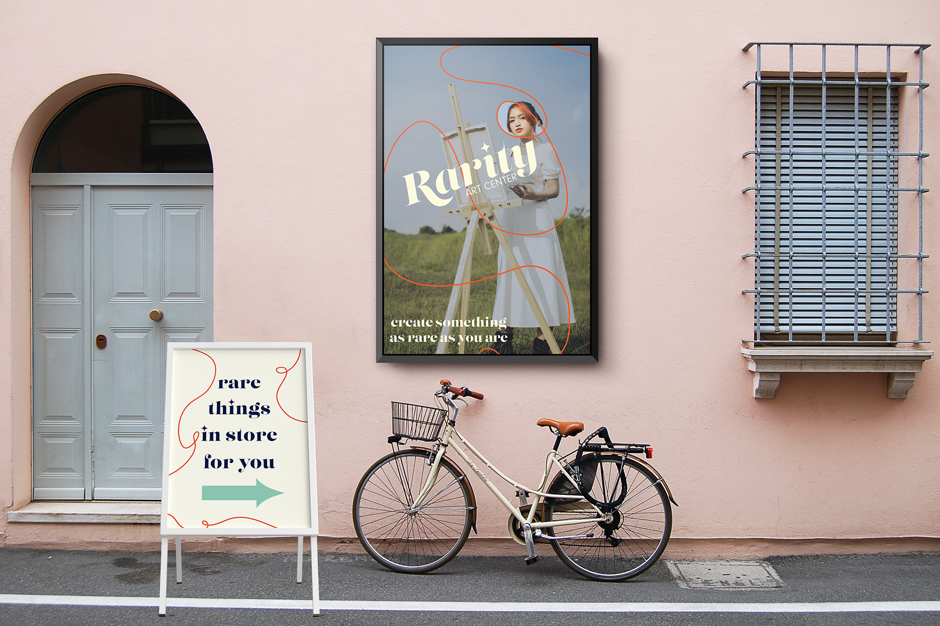 Outdoor Poster with A-Frame Sign