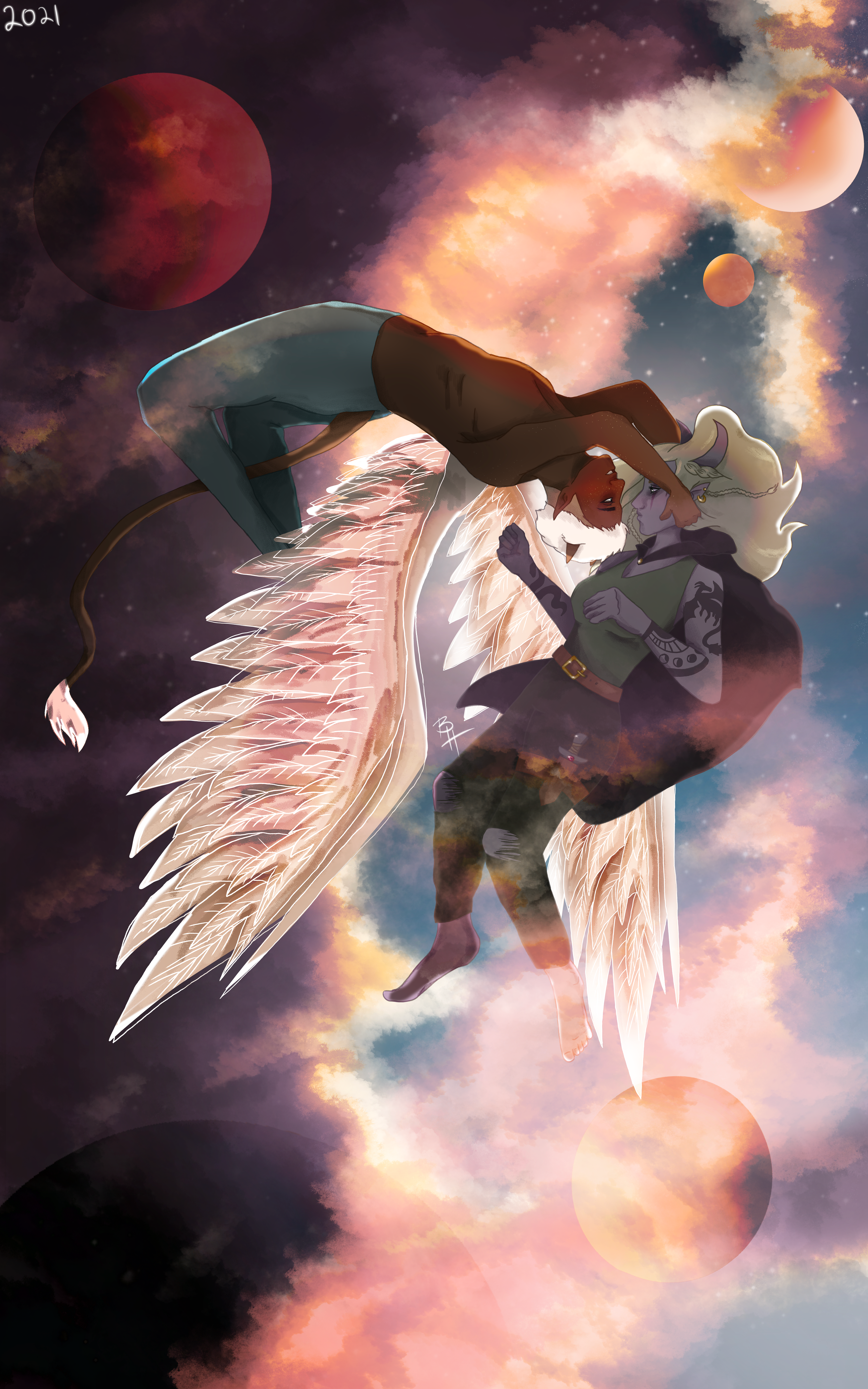 "Ariel and Lilith" Procreate/Photoshop 2021