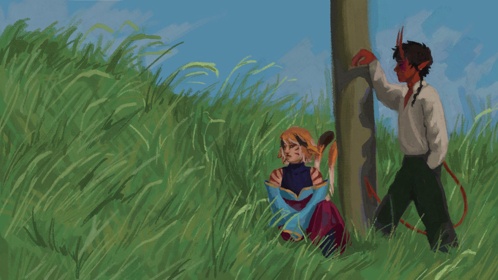 "Screengrab Study - ANGEL + SHION" Procreate 2025