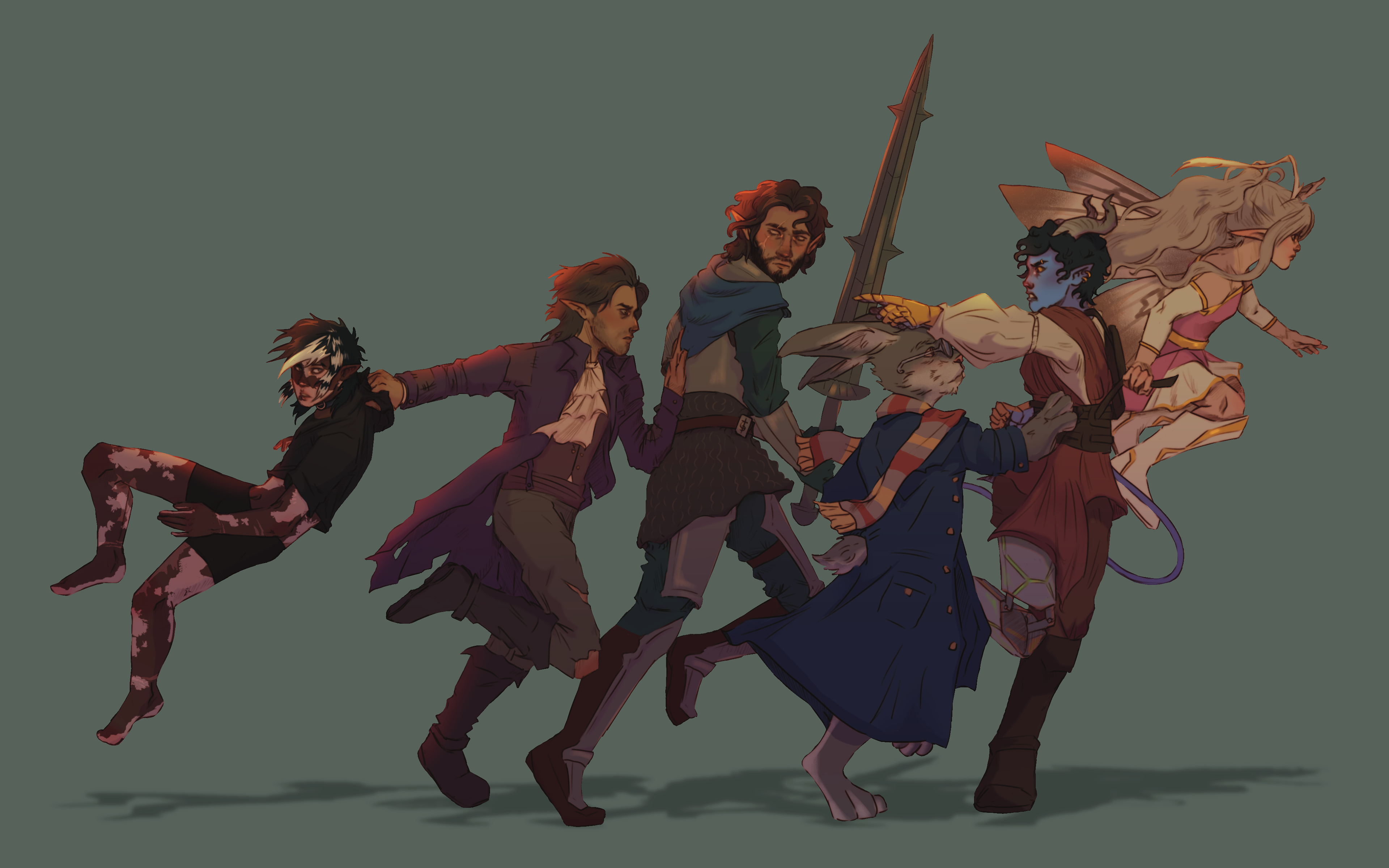 "Run, Boy, Run" Procreate 2024