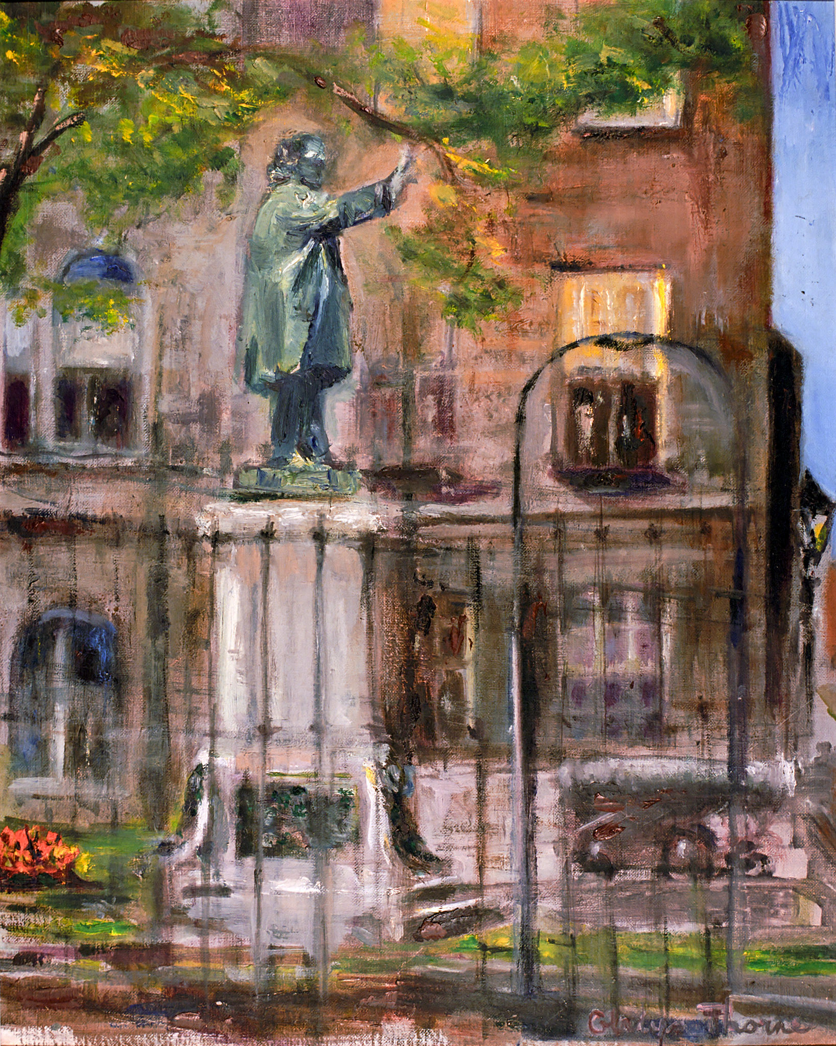 Joseph Howe,  16" x 20" GMT 015.   Statue of Joseph Howe, Province House, Halifax, Nova Scotia.