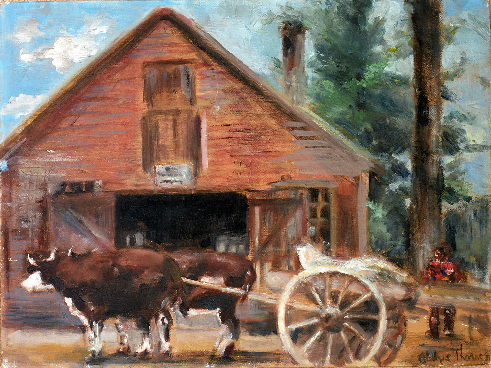 "A Quiet Pair",  16" x 12" GMT 001, painted for her grandson, Nicolas.