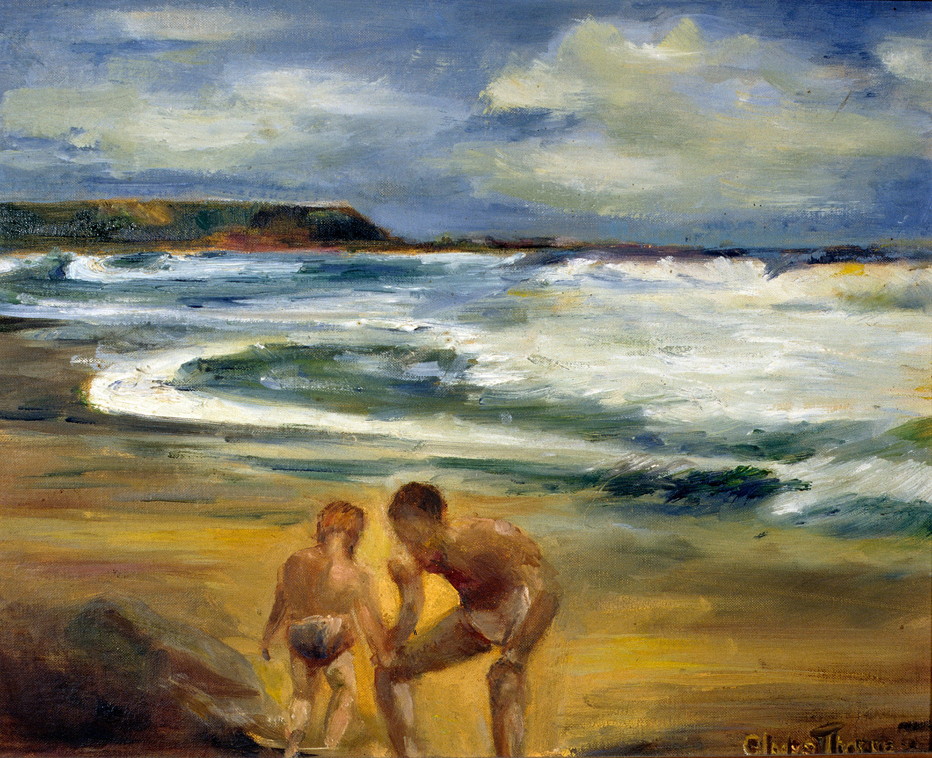 Tom and Nicolas on Beach. GMT 061.