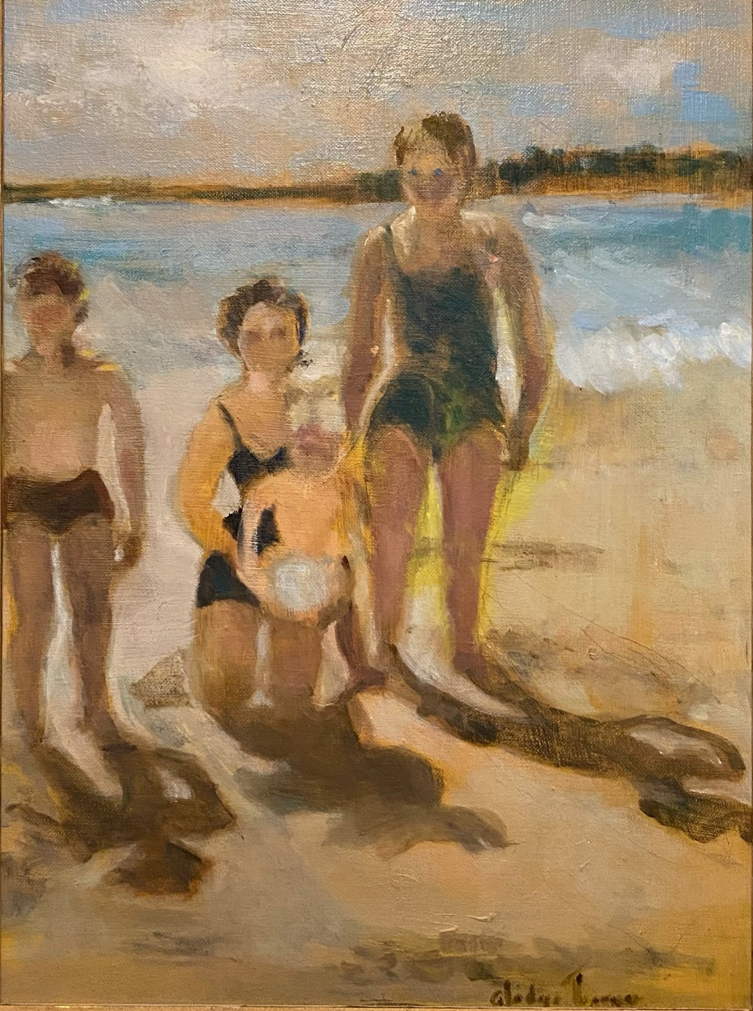 "Shadows On The Beach", 12" x 16" GMT 063. Compare with pastel GMT 007.
