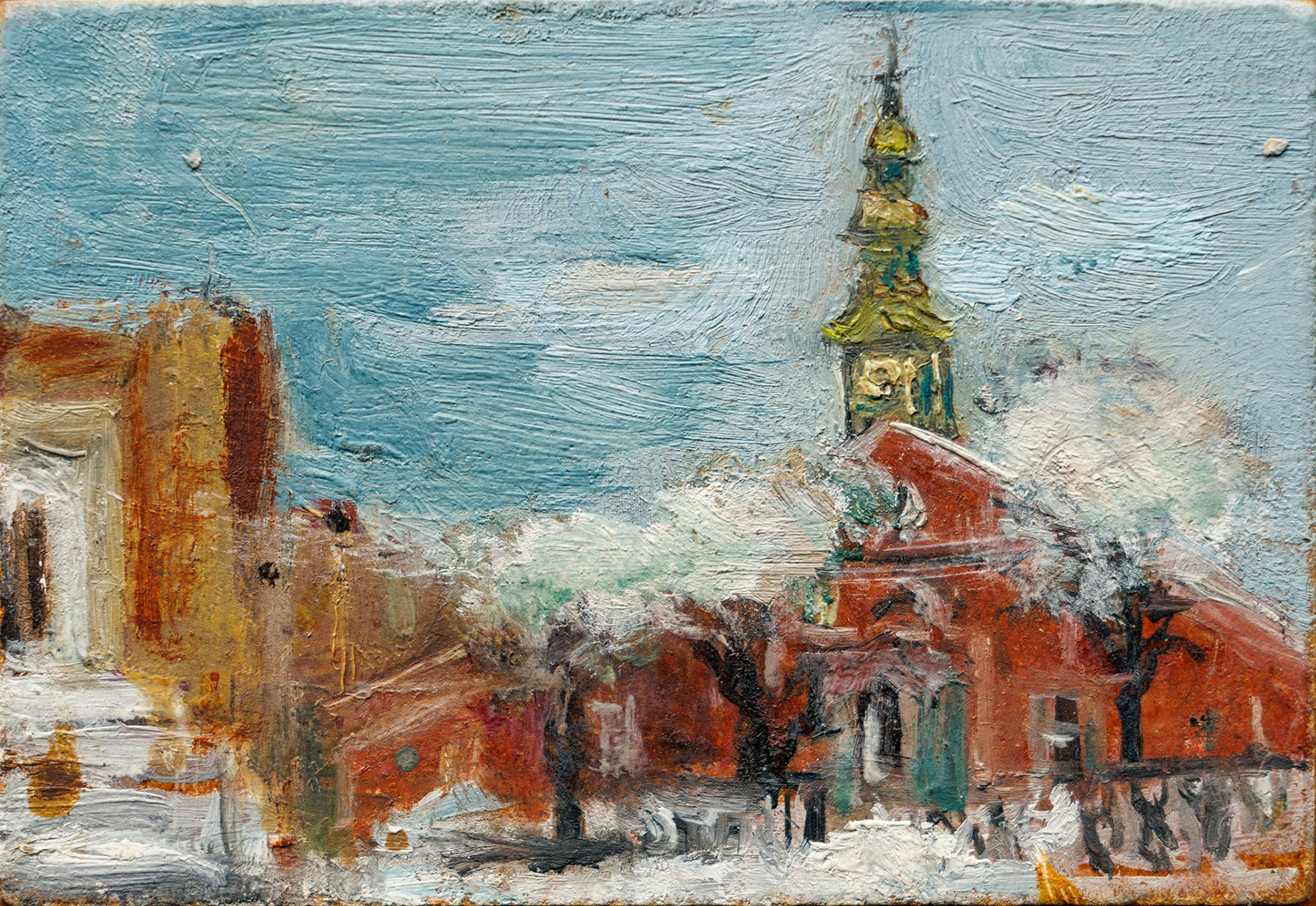 "St. Paul's Church, Halifax". 1955. 7/8" x 5/8" (miniature). GMT 067.