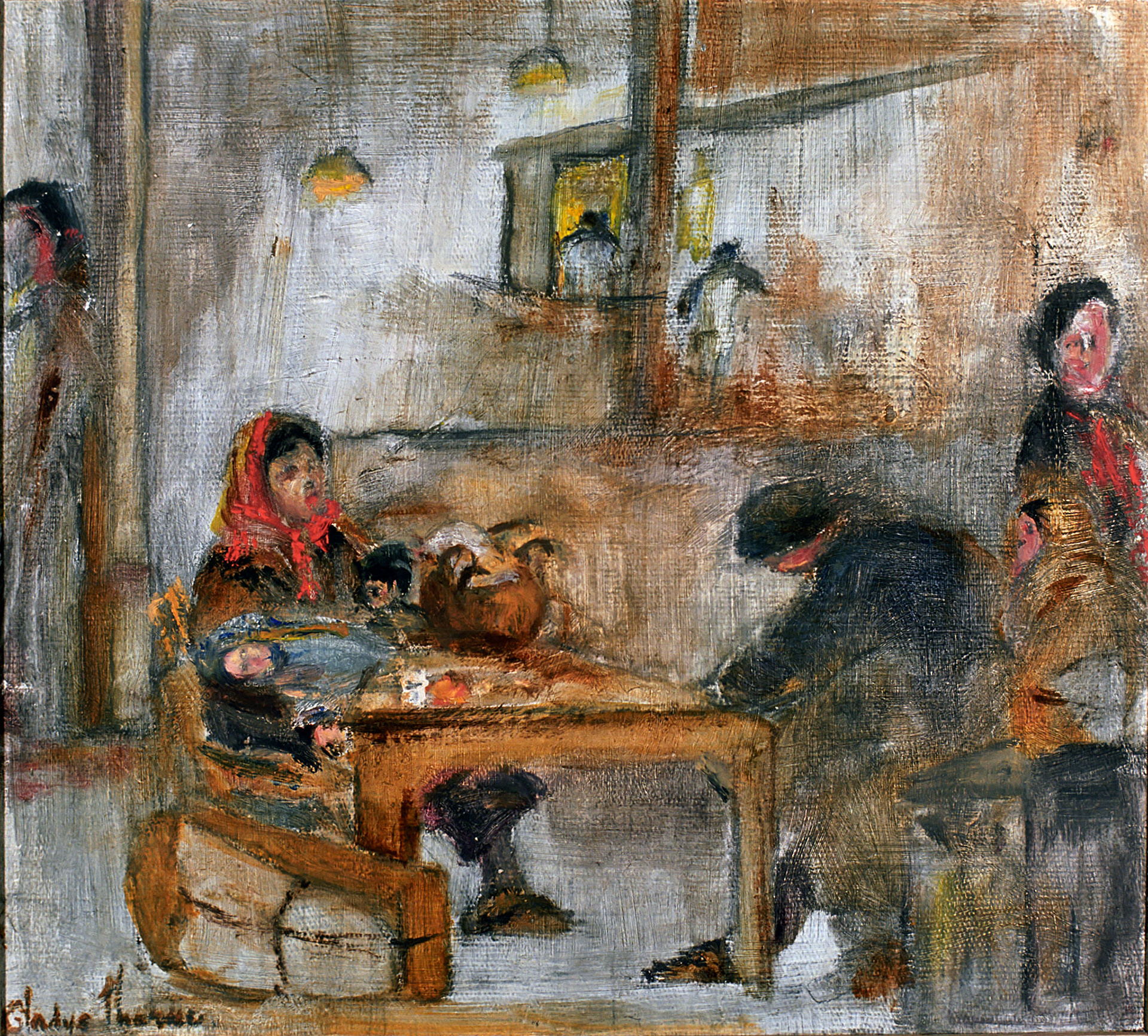 Immigration (1),  11" x 10" 1946 or 47? GMT 012.