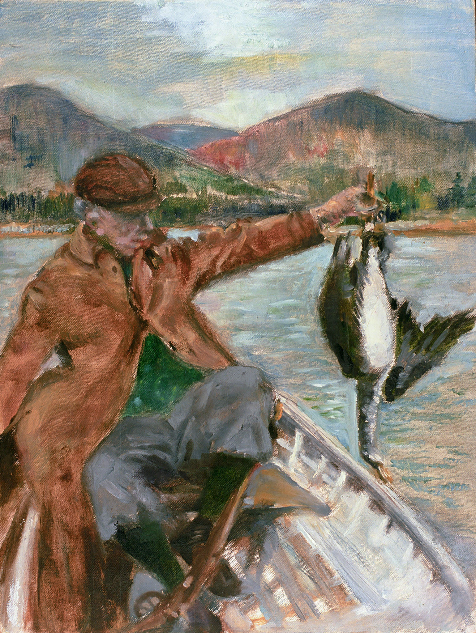 Vibert Salter, Aspy Bay, 12" x 16"  GMT 023. ~ 1951. (needs new photograph - blown out sky)