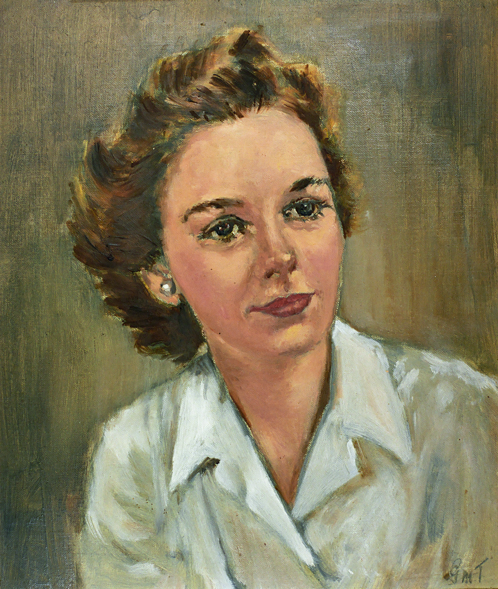 Mary, 10" x 12" GMT 017. 1943? Possibly taken from engagement photograph.