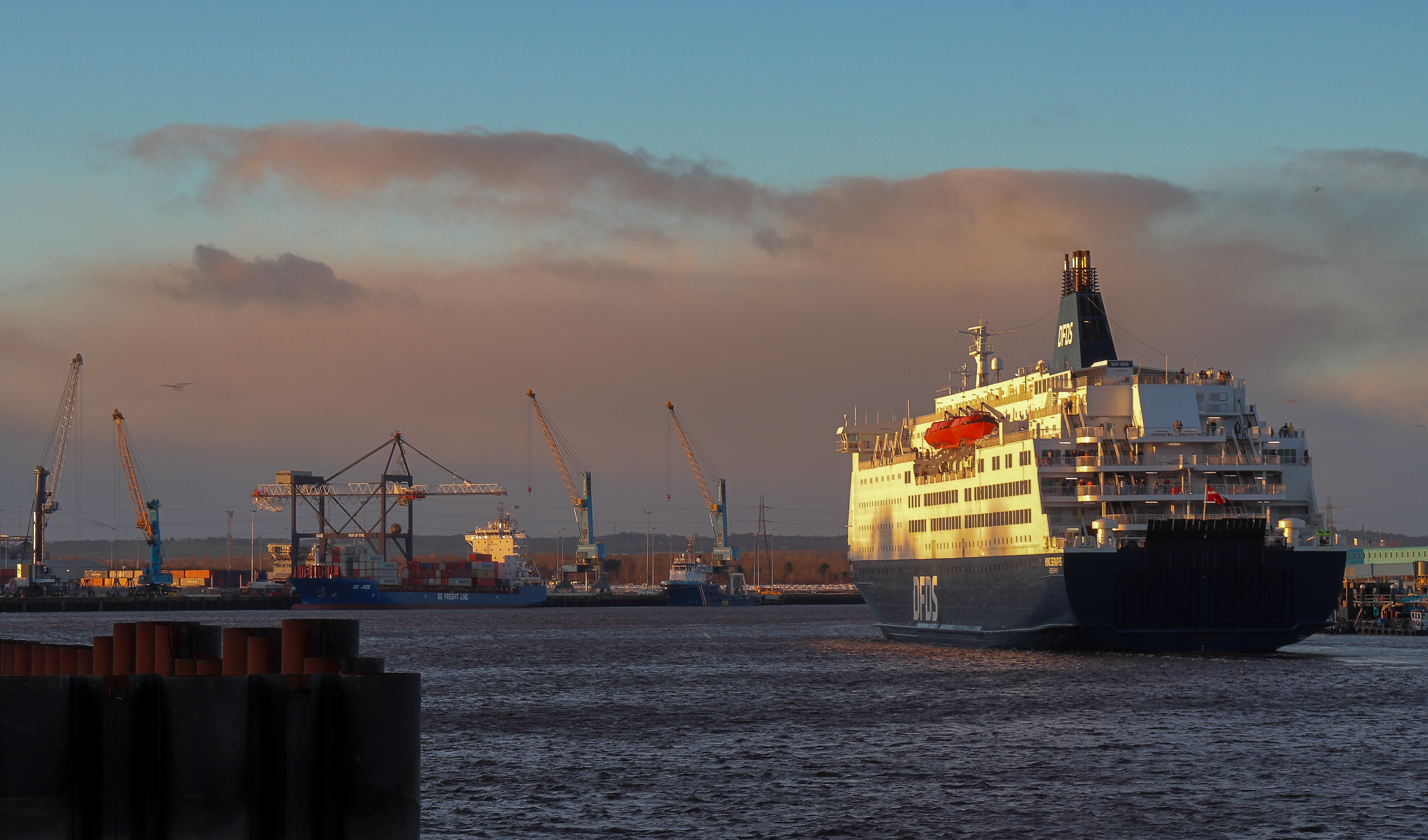 DFDS Ferry Arriving