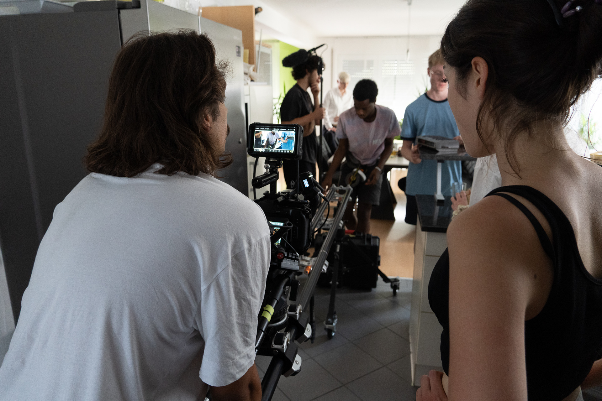 sliding into the next scene