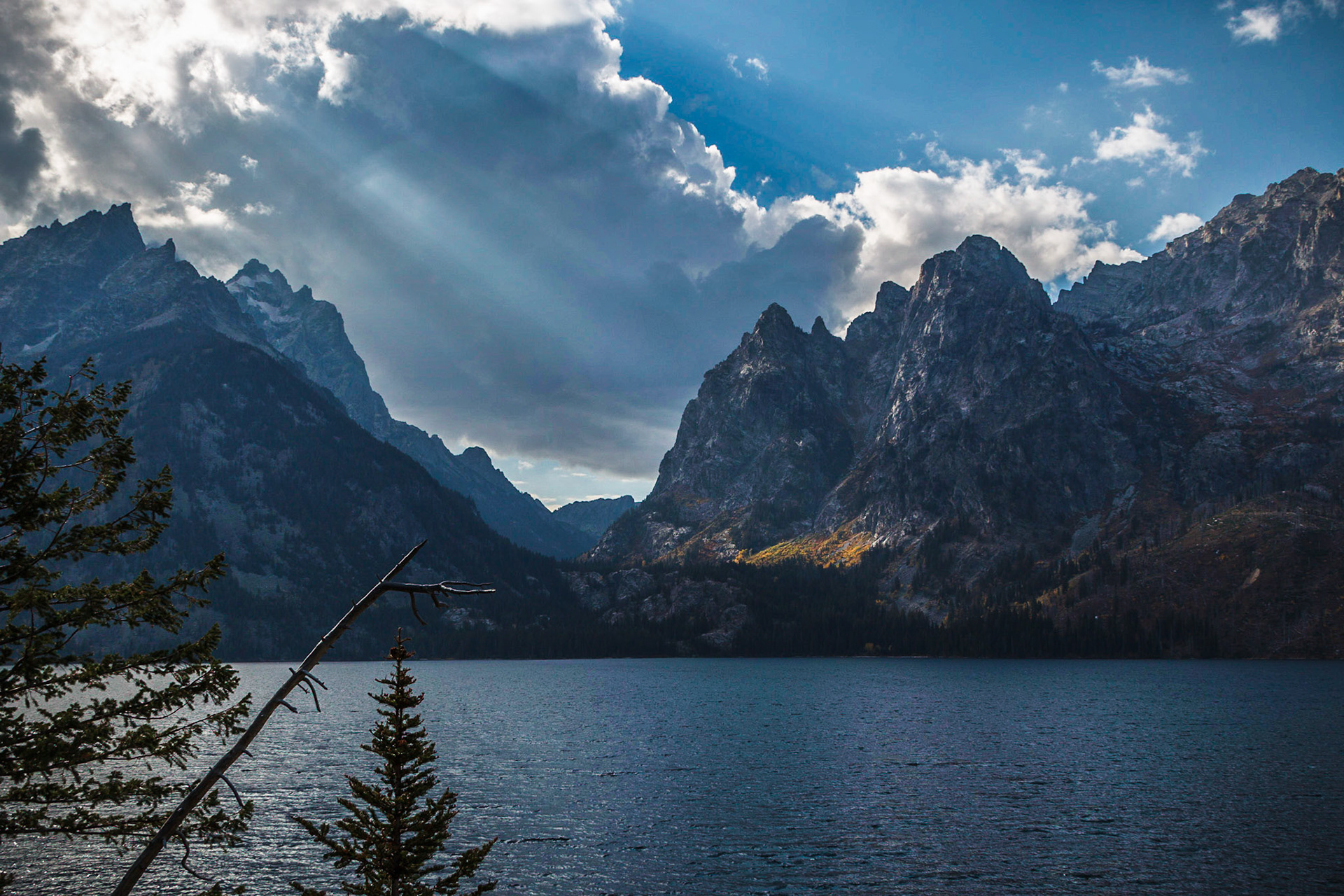 Jenny Lake und Sicht auf den Grand Teton.