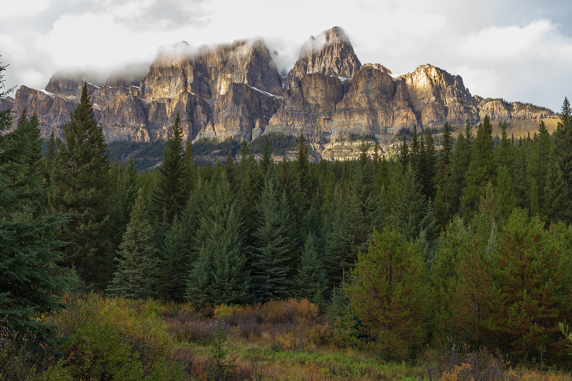 Von Banff nach Lake Louise - rechts und links des Hwy 1A