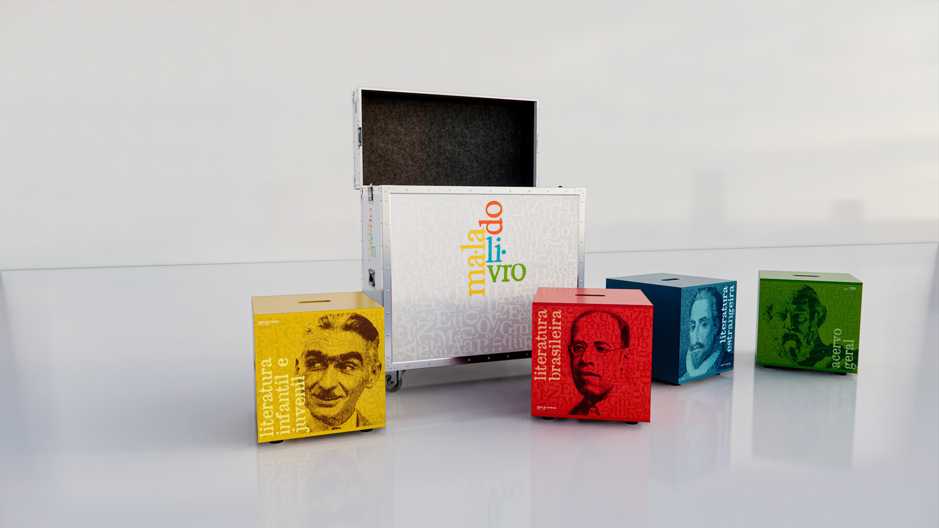 Mala do Livro com os módulos de livros