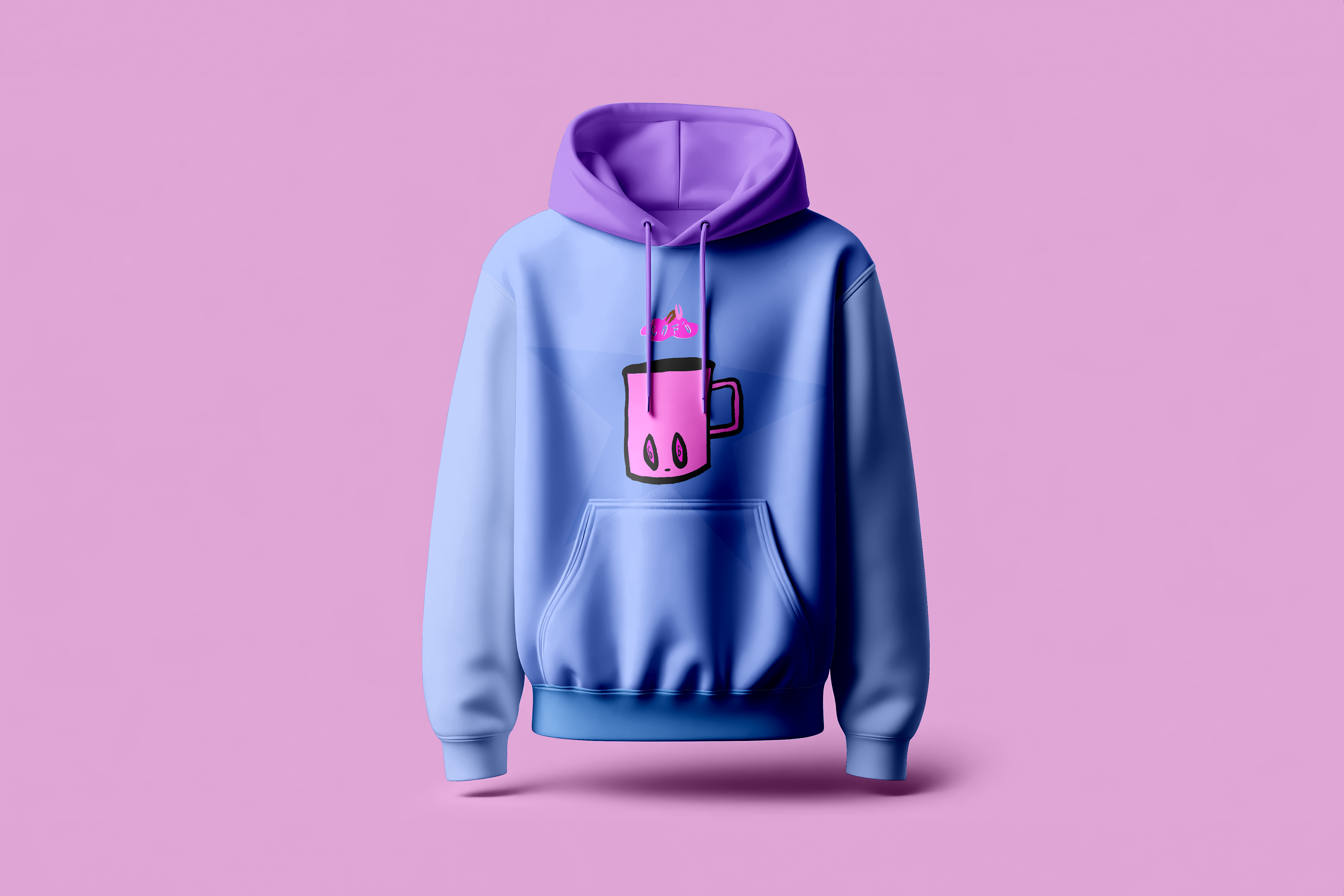 Hoodie in poly&cotton